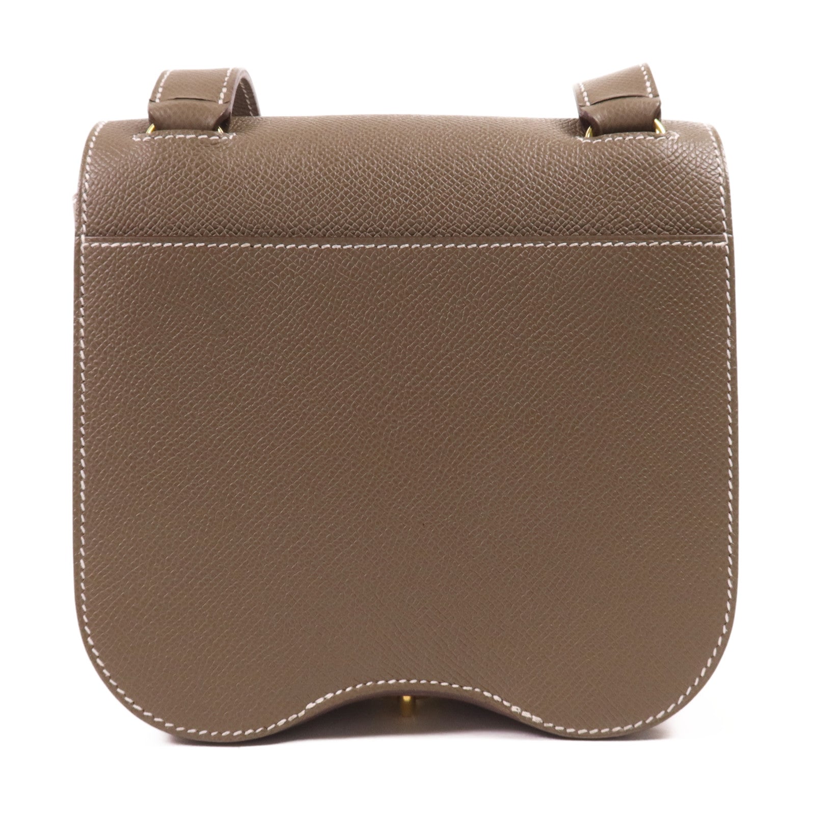HERMES Epsom皮革Della Cavalleria Mini金扣肩背袋Etoupe