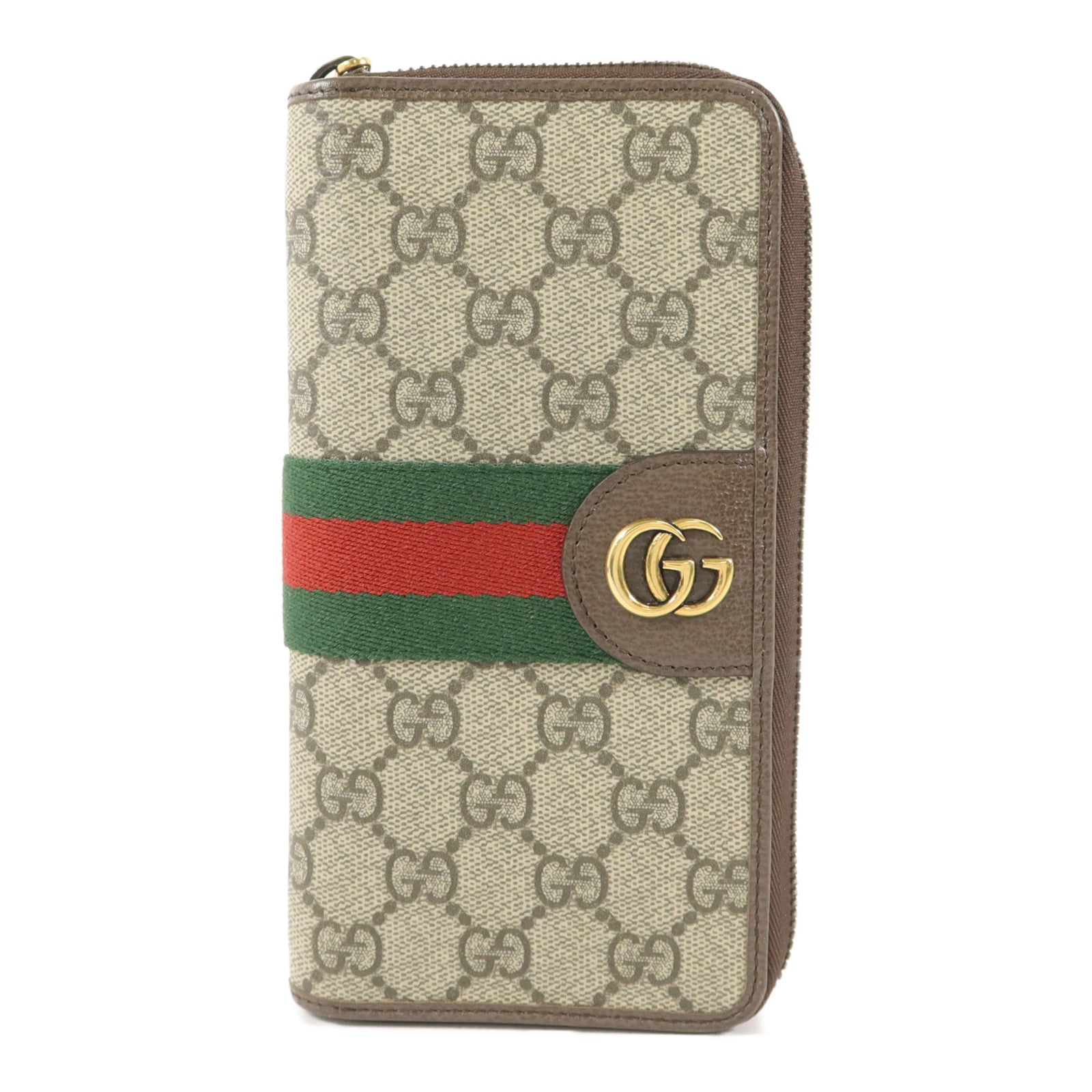 GUCCI 塗層帆布Zipper Long Wallet長錢包