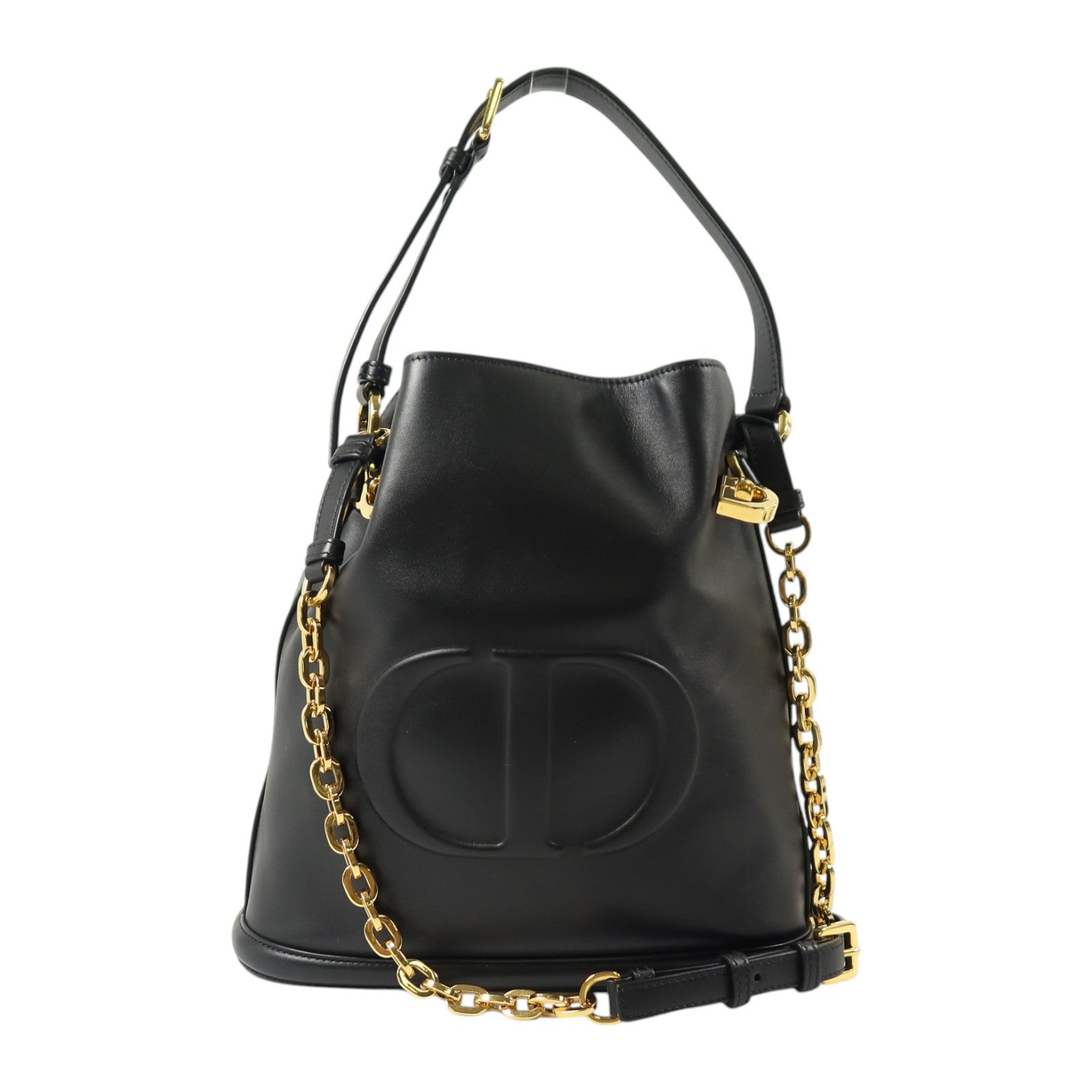 Dior 牛皮皮革Medium C'est Dior Bucket Bag金扣手挽肩背兩用袋