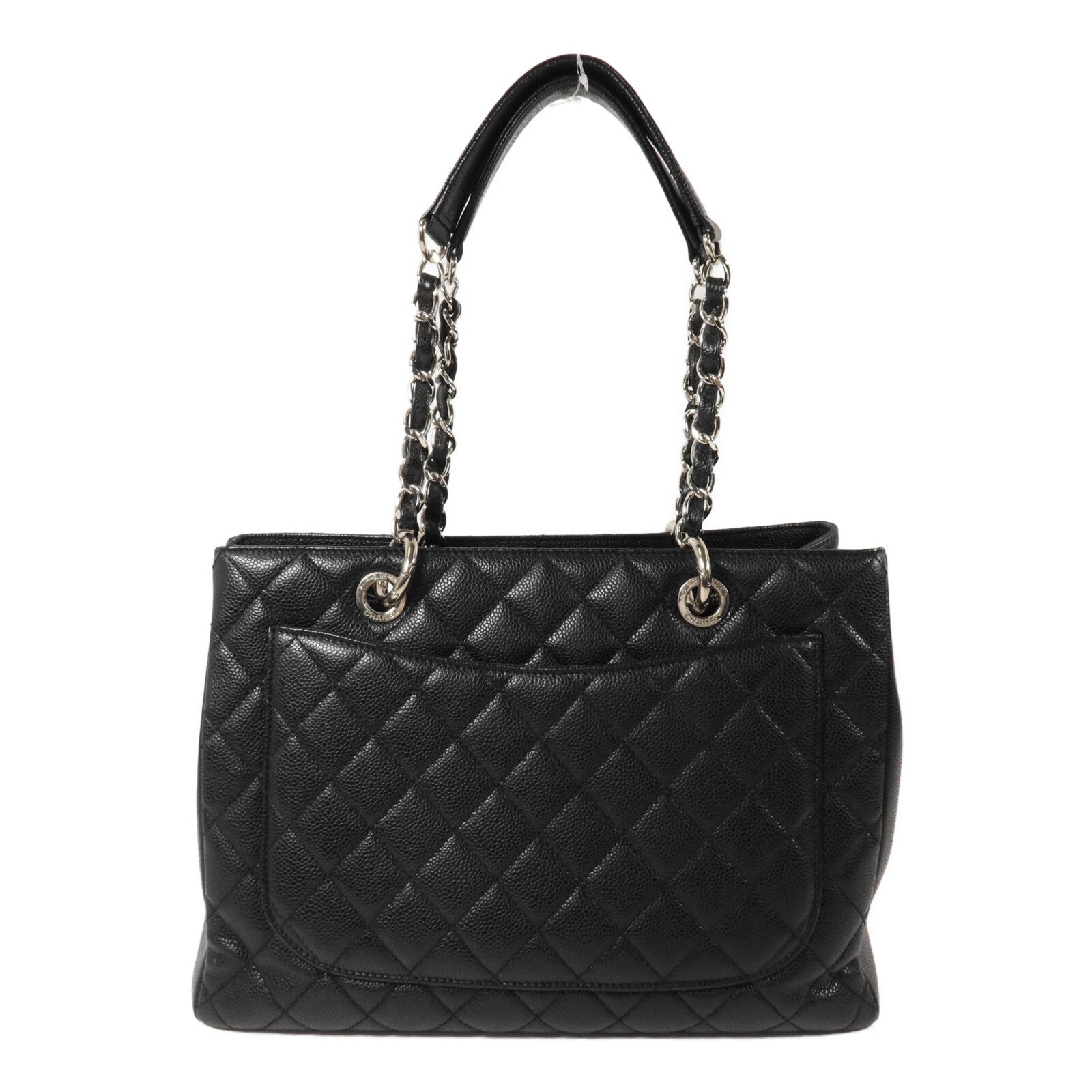 CHANEL 牛皮皮革GST Grand Shopping Tote Bag鏈帶肩背袋