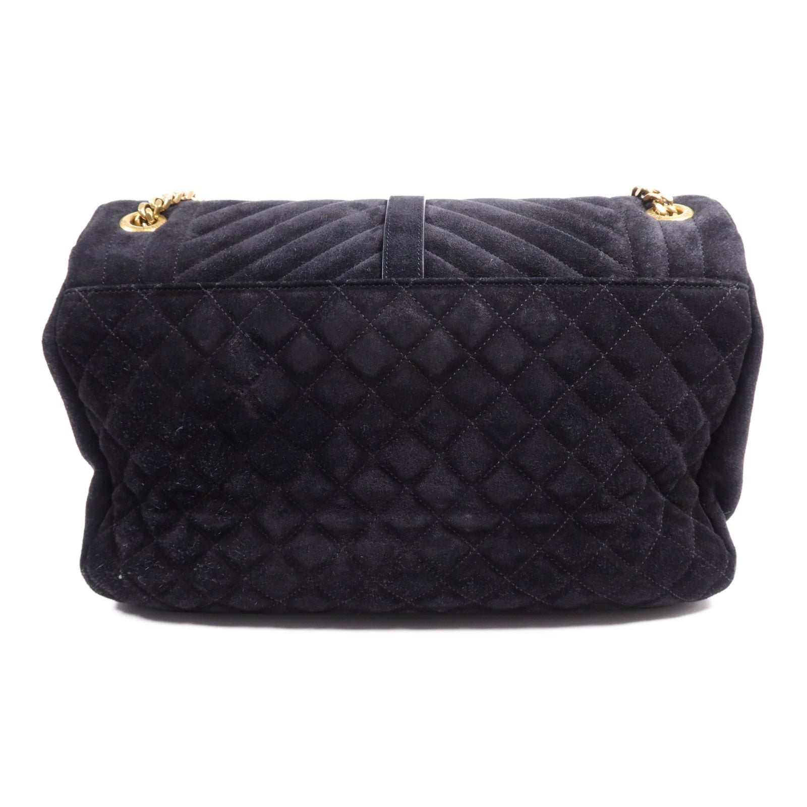 YVES SAINT LAURENT 麂皮皮革Envelope Large金扣鏈帶肩背袋