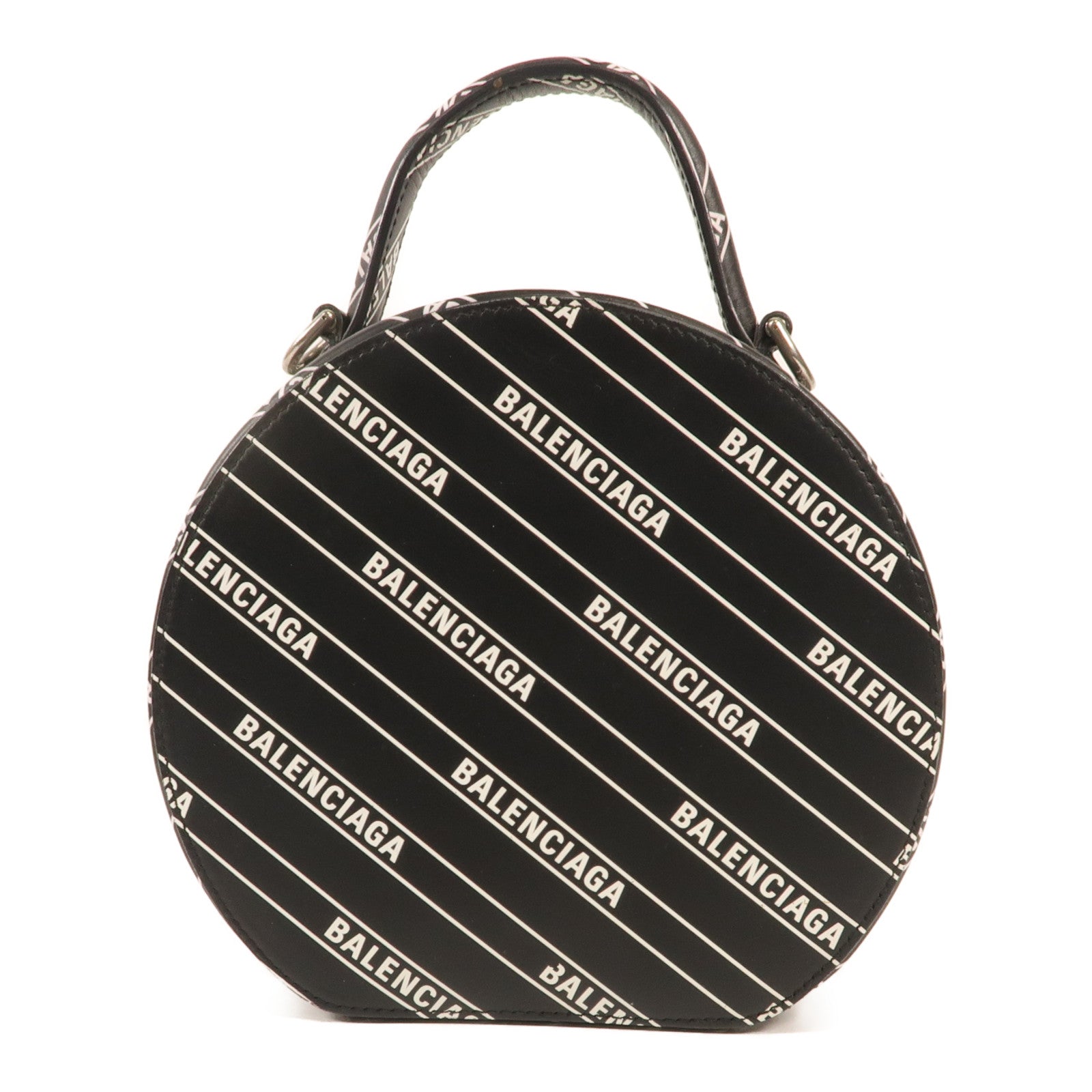 BALENCIAGA 牛皮皮革Shoulder Bag銀扣手挽肩背兩用袋