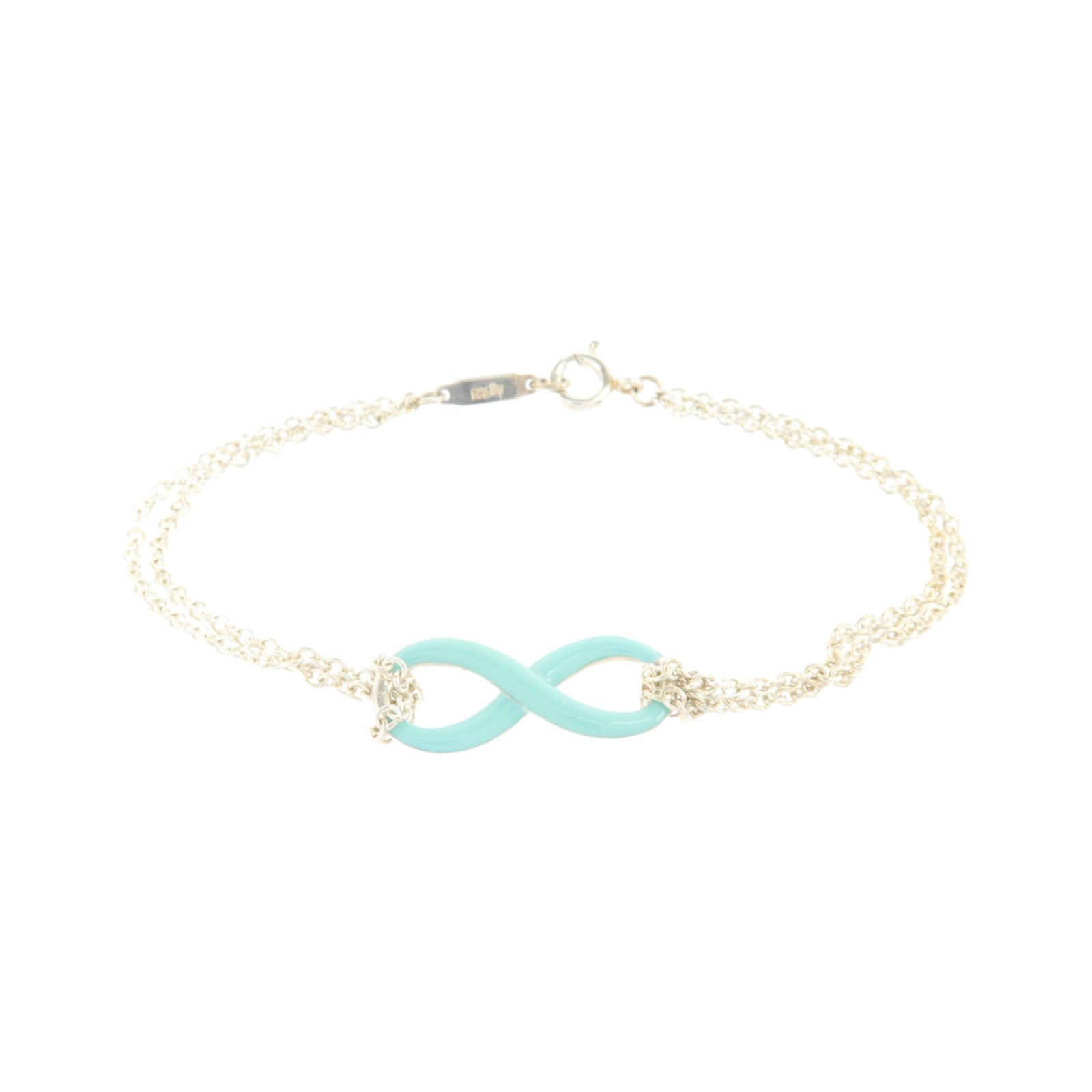 TIFFANY&CO 925純銀/琺瑯Infinity Bracelet手鏈