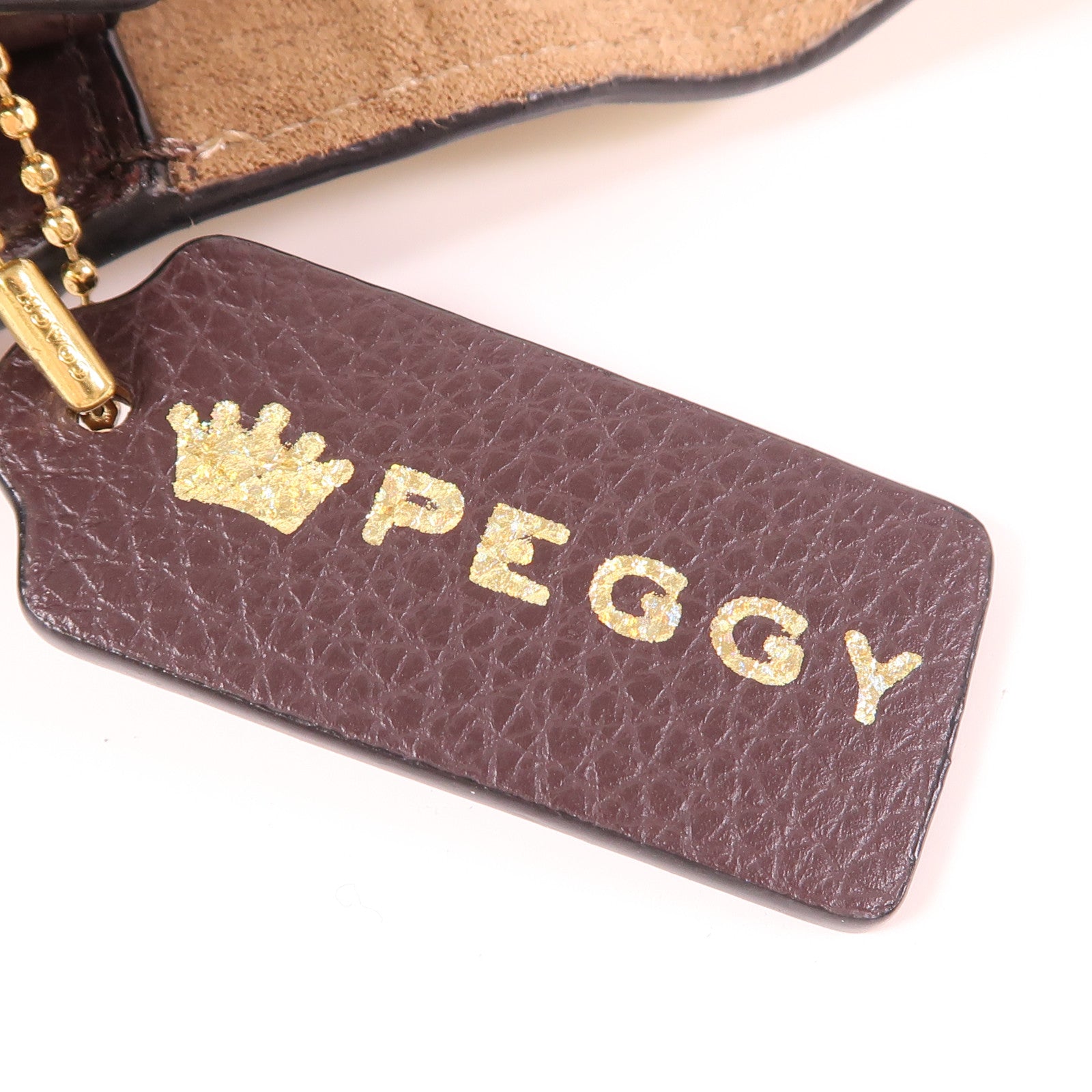 COACH 皮革/塗層帆布Shoulder Bag金扣鏈帶肩背袋