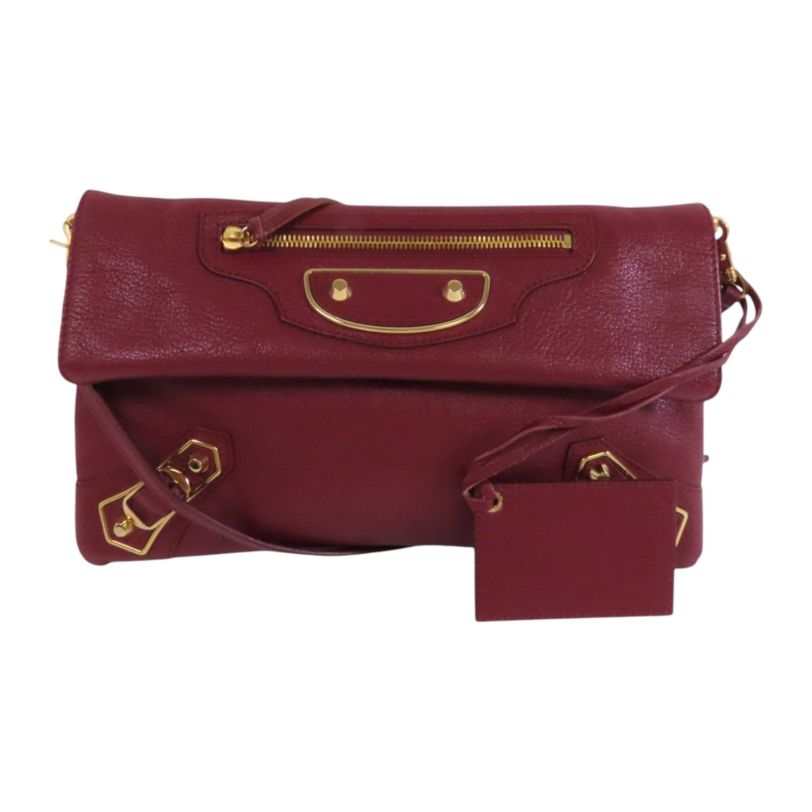 BALENCIAGA 羊皮皮革Edge Envelope金扣肩背/手拿兩用袋