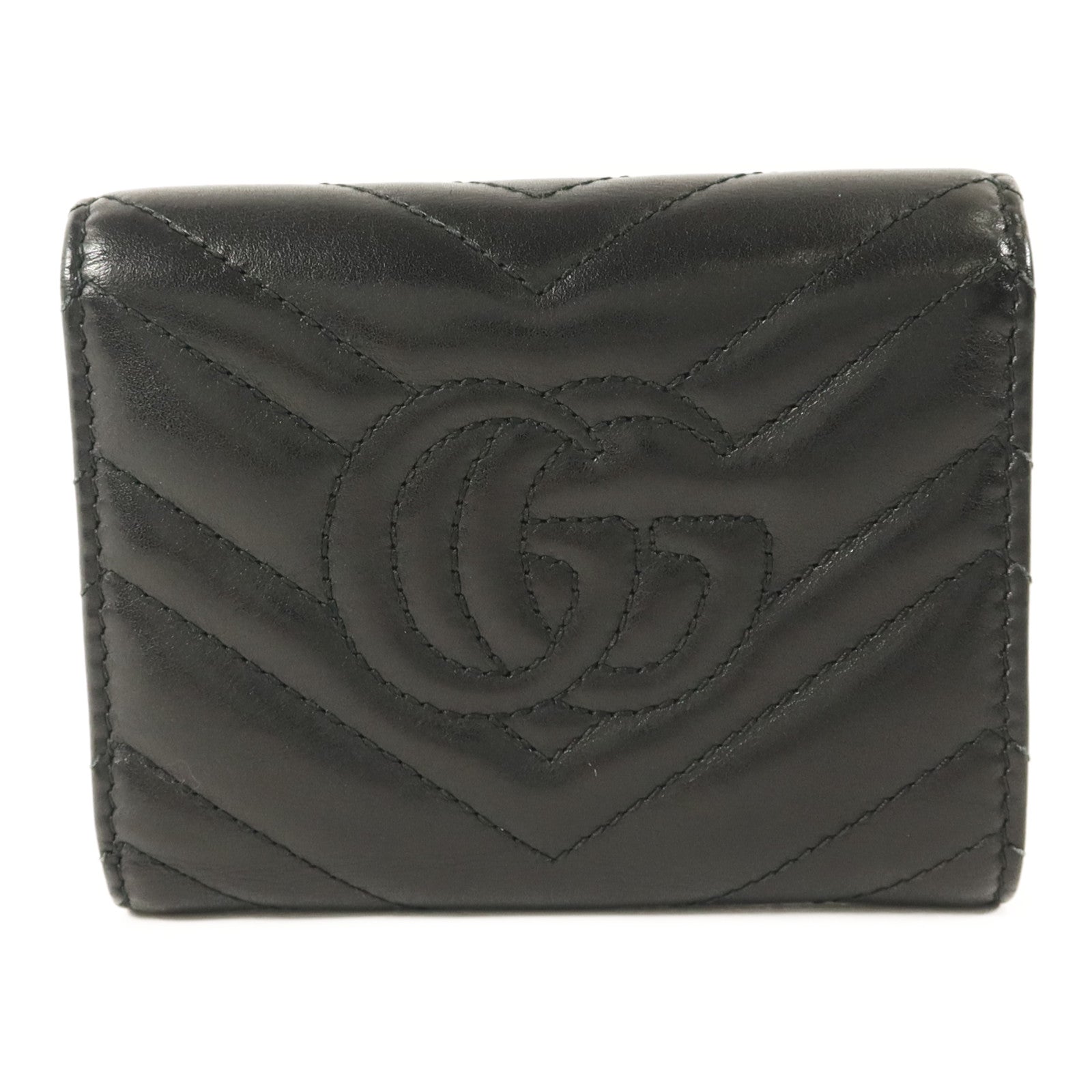 GUCCI 牛皮皮革GG Marmont Wallet金扣錢包