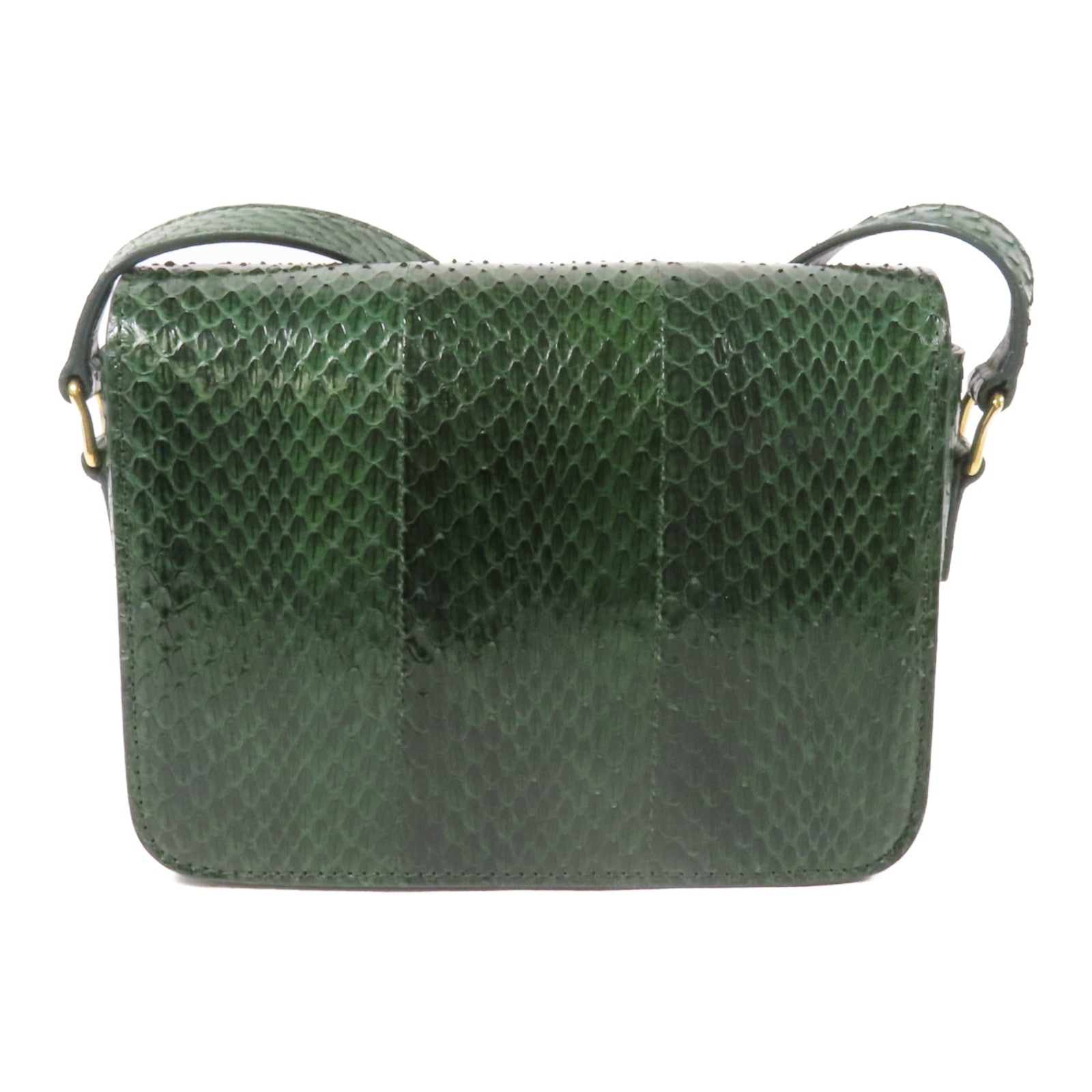 CELINE 蛇皮皮革Teen Triomphe Bag金扣肩背袋