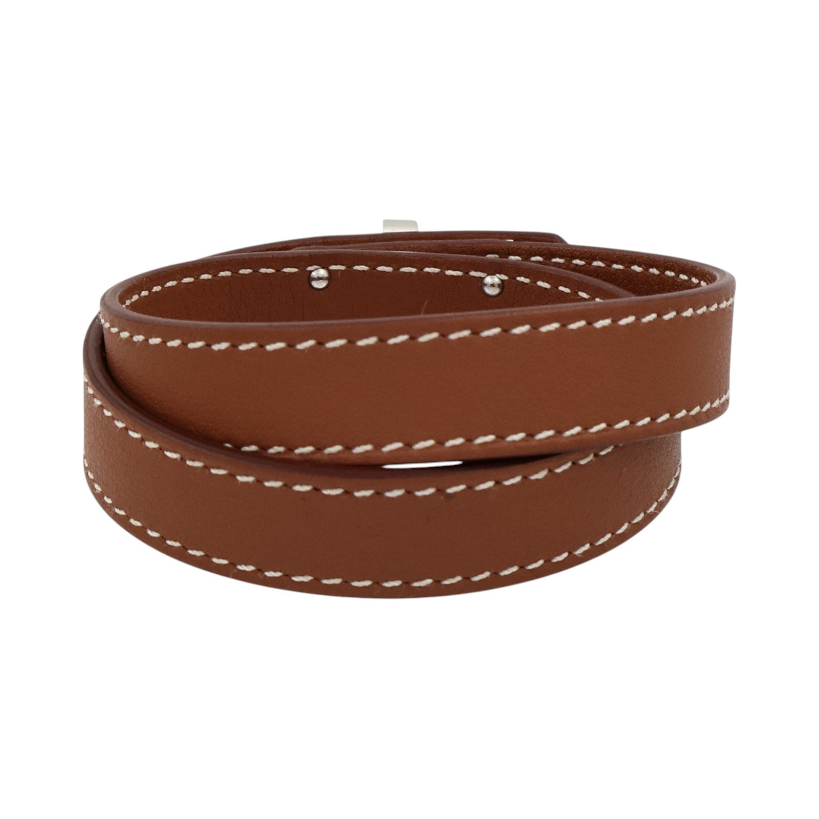 HERMES Swift皮革Kelly Double Tour Bracelet手帶Gold