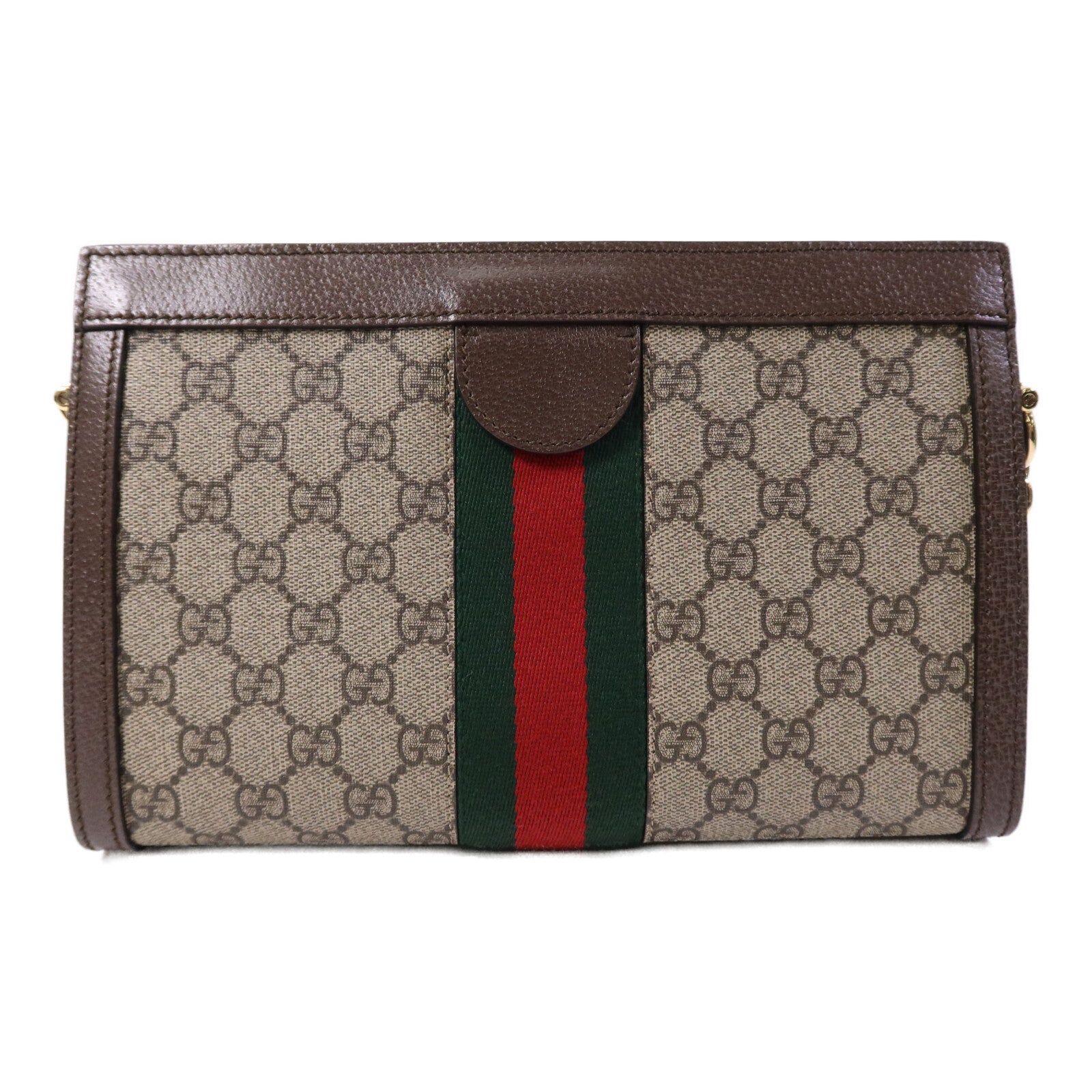 GUCCI 【激減優惠】塗層帆布Ophldia GG金扣鏈帶肩背袋