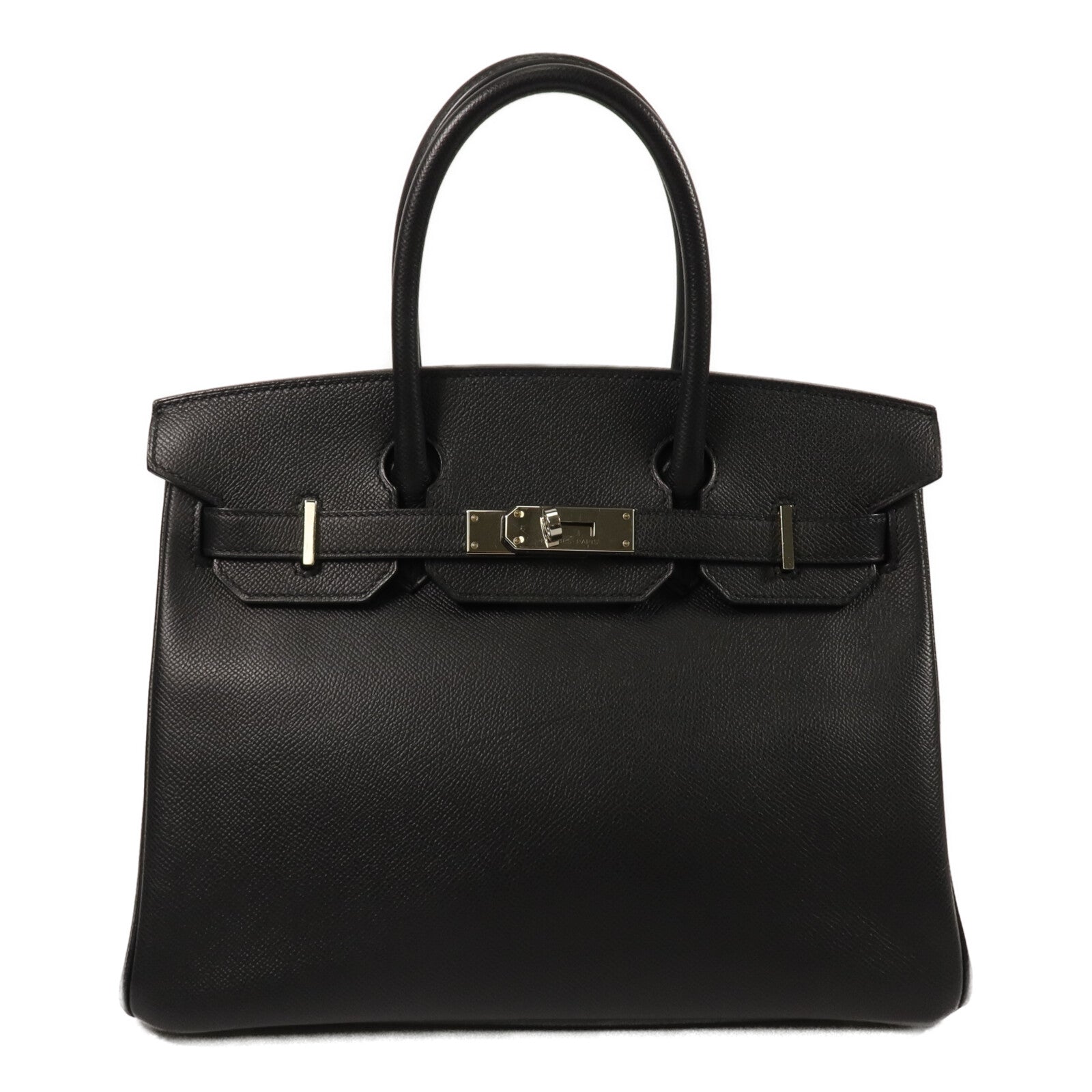 HERMES Epsom皮革Birkin 30手挽袋Noir
