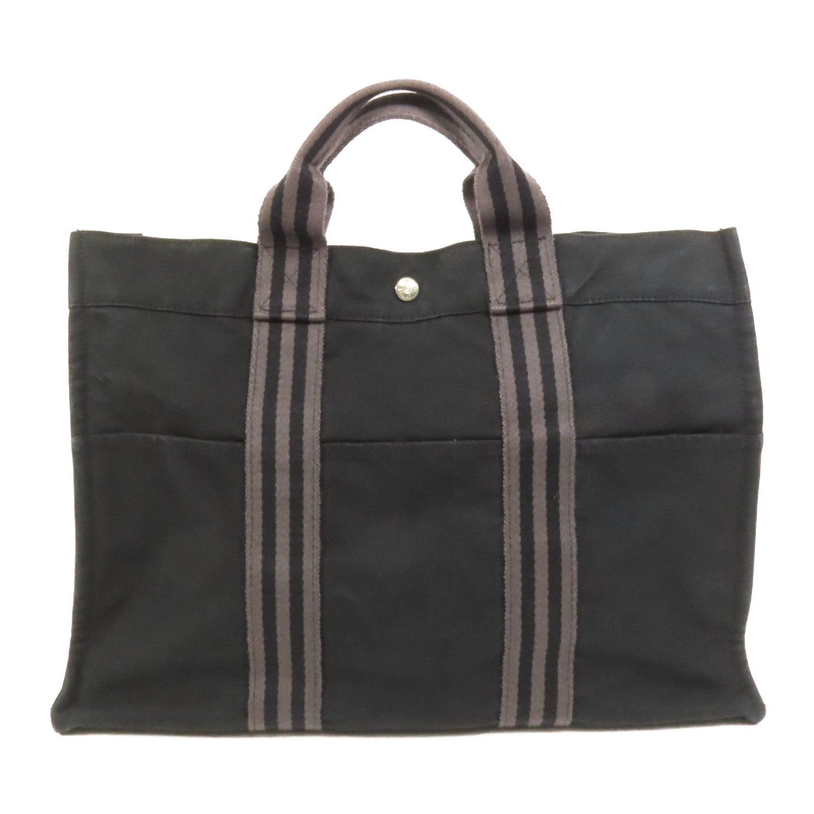 HERMES 帆布Fourre Tout Tote PM銀扣手挽袋