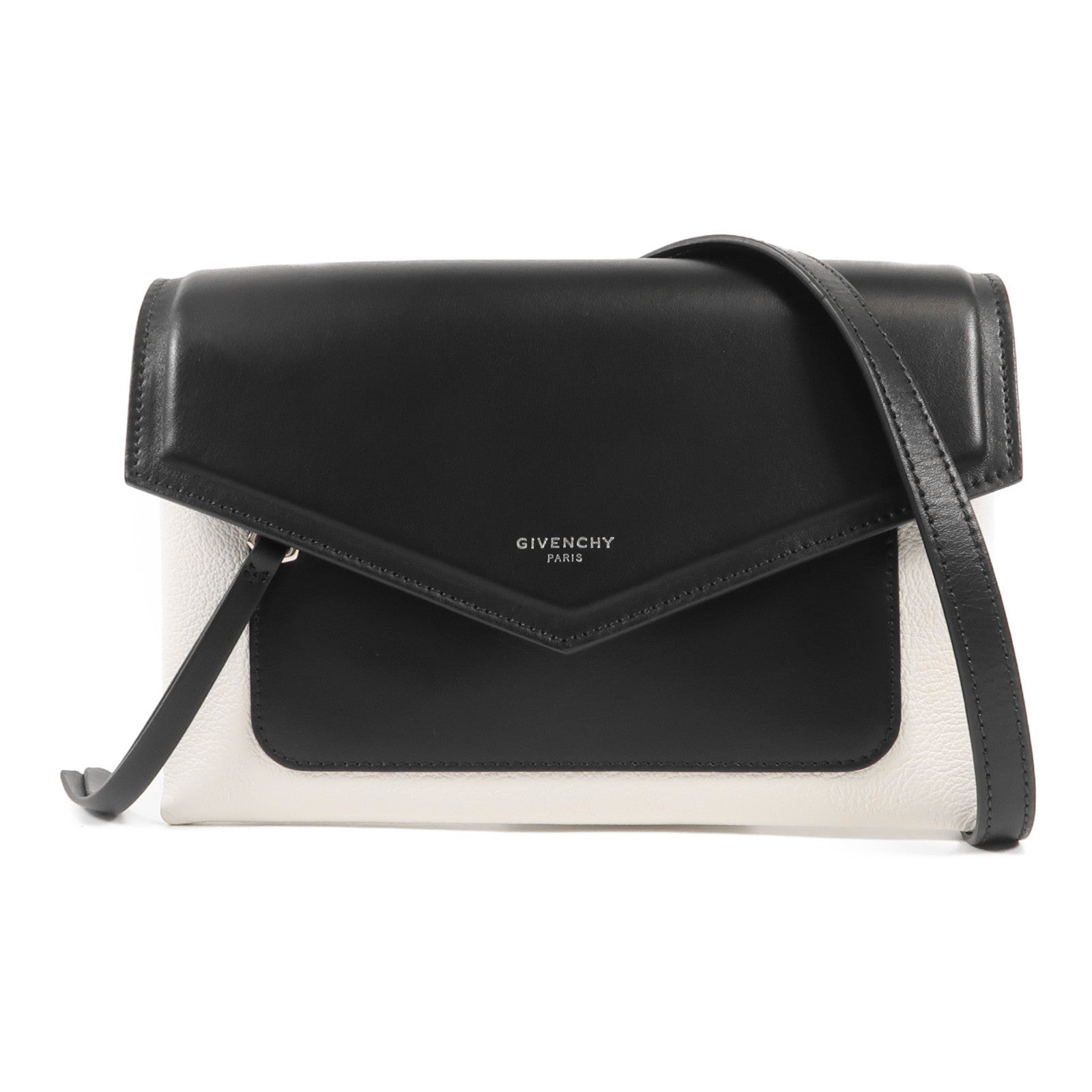 GIVENCHY 牛皮皮革Shoulder Bag銀扣肩背袋