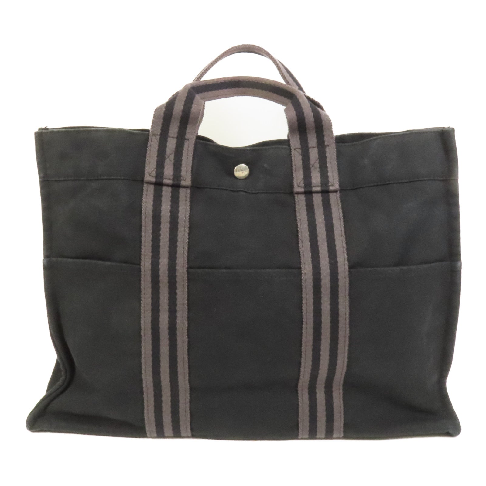 HERMES 帆布Fourre Tout Tote PM銀扣手挽袋
