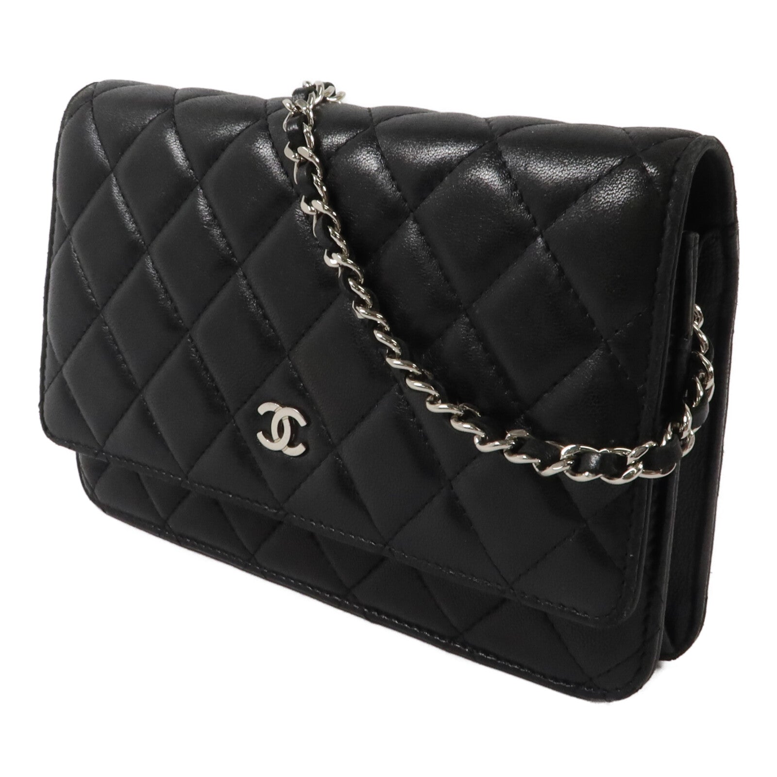 CHANEL 羊皮皮革WOC Wallet On Chain鏈帶肩背袋