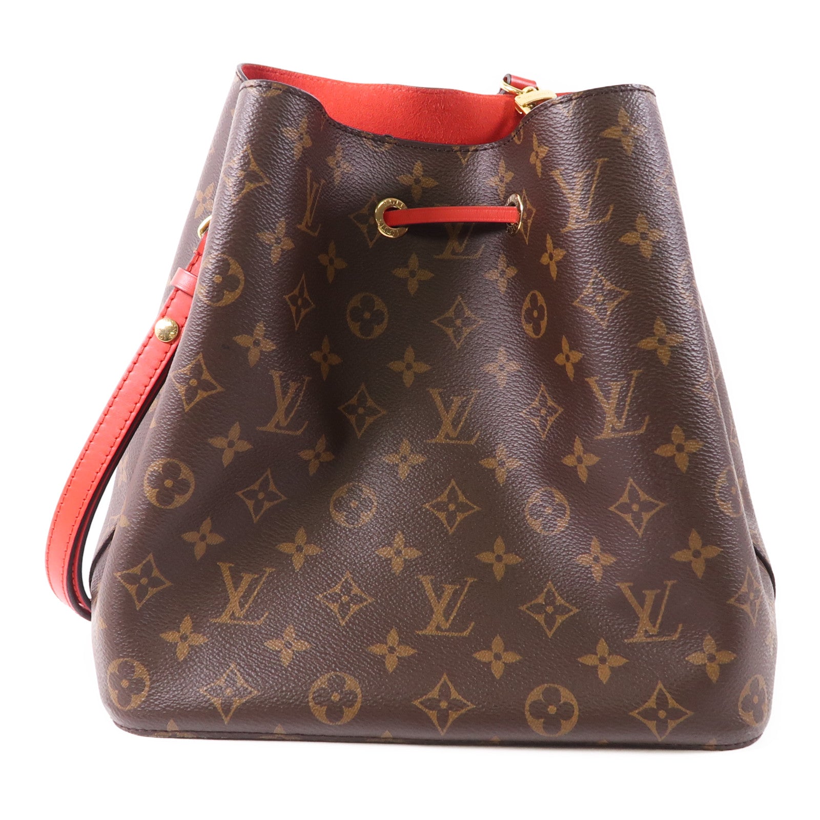 LOUIS VUITTON LV GHW Neo Noe MM Shoulder Bag M44021 Monogram Red