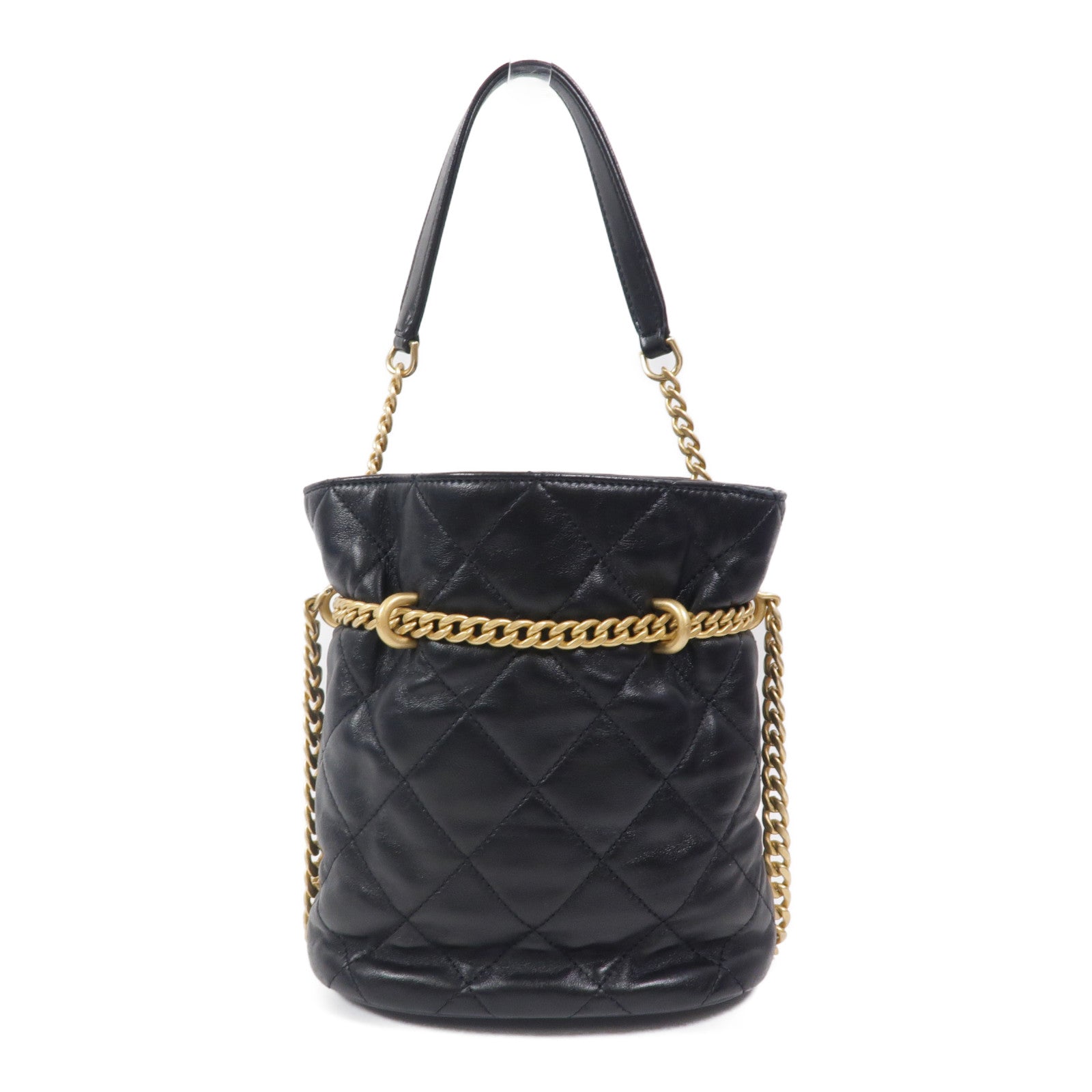 CHANEL 羊皮皮革Bucket Bag手挽肩背兩用袋