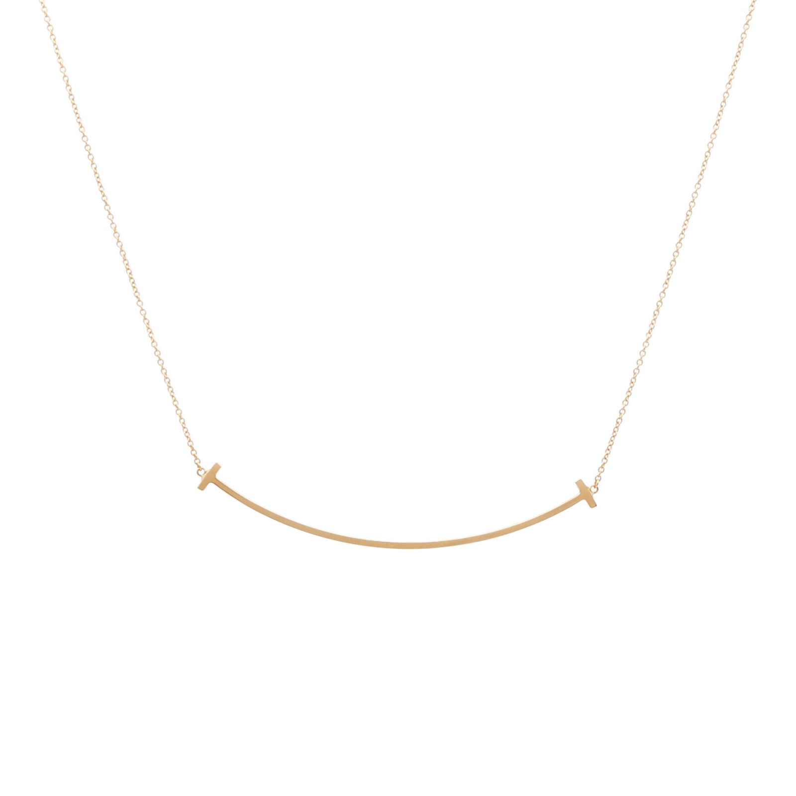 TIFFANY&CO 18K玫瑰金T-Smile Necklace項鏈