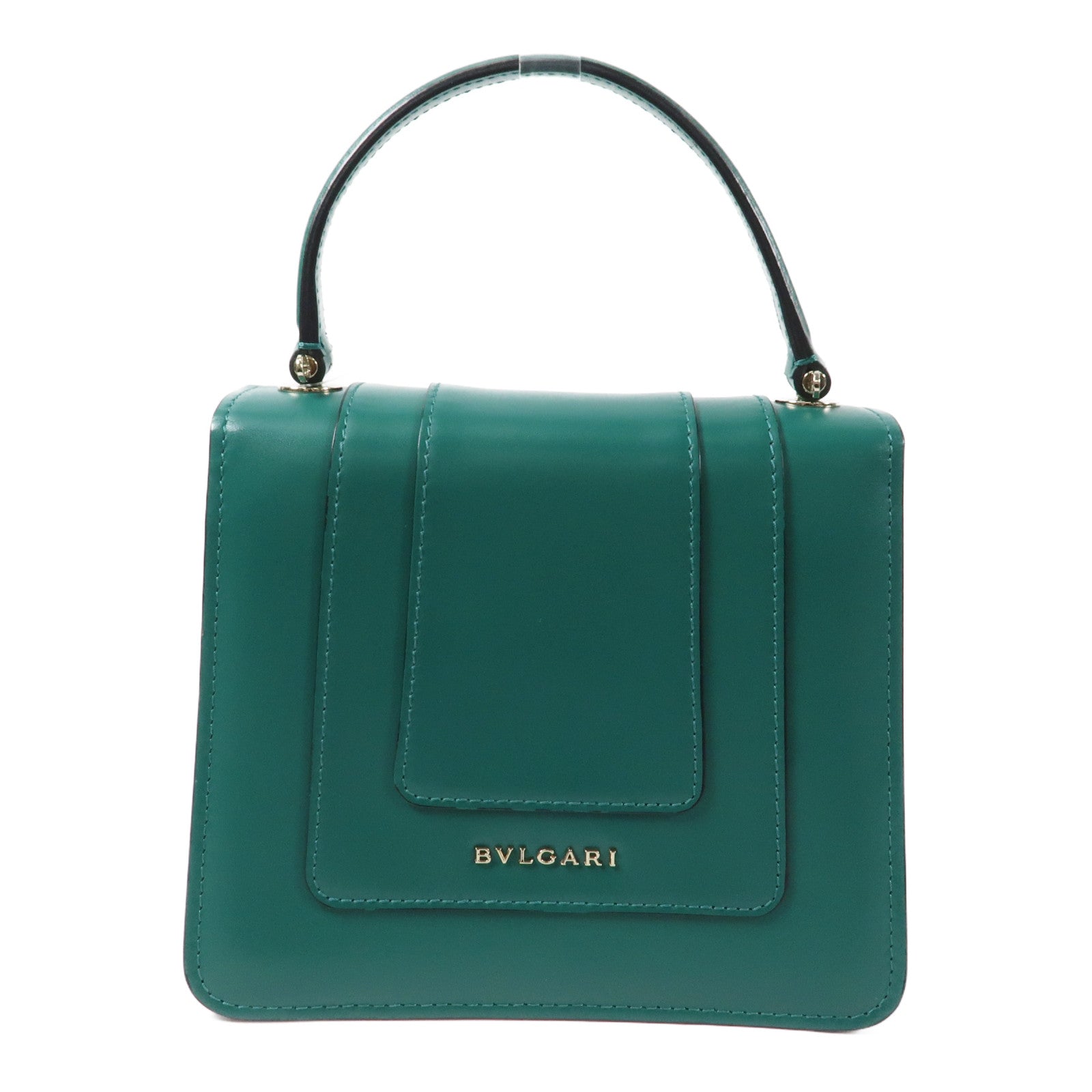 BVLGARI 牛皮皮革Serpenti Forever金扣鏈帶手挽肩背兩用袋