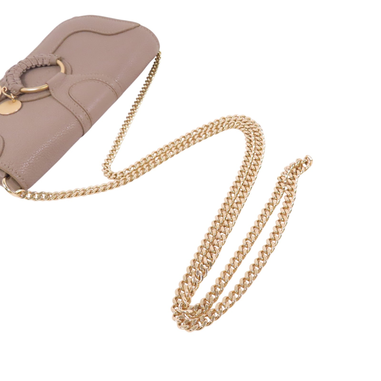 Chloe 牛皮皮革Chain Shoulder Bag金扣鏈帶肩背袋