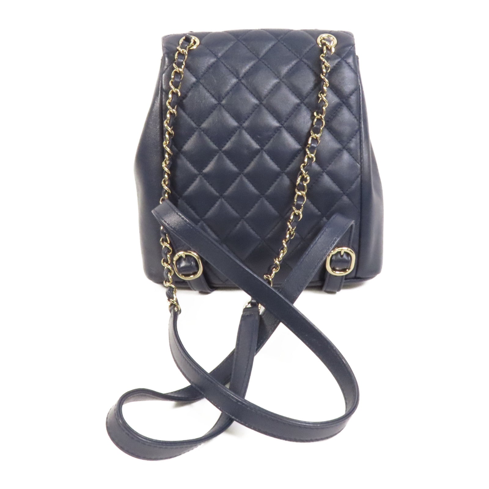 CHANEL 牛皮皮革Duma金扣鏈帶肩背袋背包