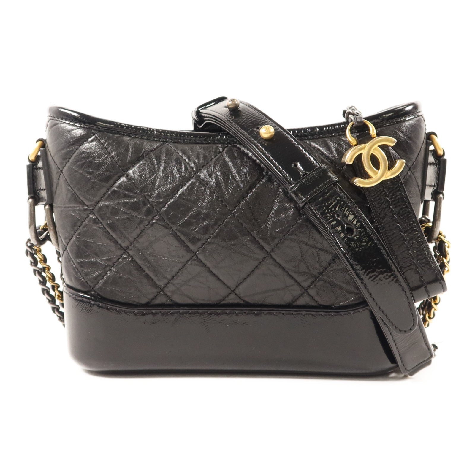 CHANEL 牛皮皮革Gabrielle Small鏈帶肩背袋