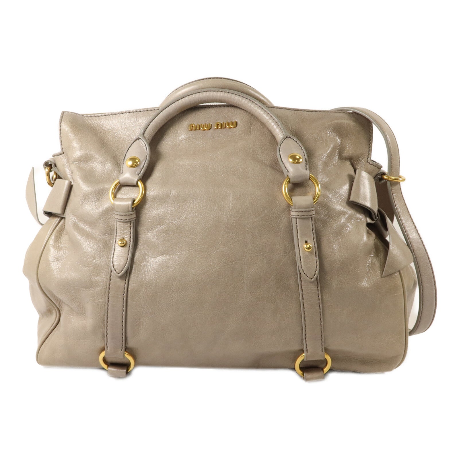 Miu Miu 牛皮皮革2 Way Shoulder手挽肩背兩用袋