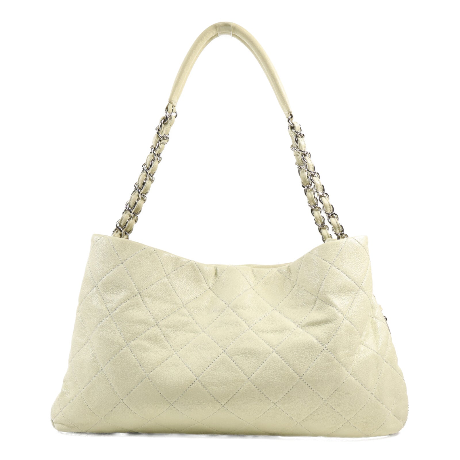 CHANEL 牛皮皮革Shoulder Bag銀扣鏈帶肩背袋