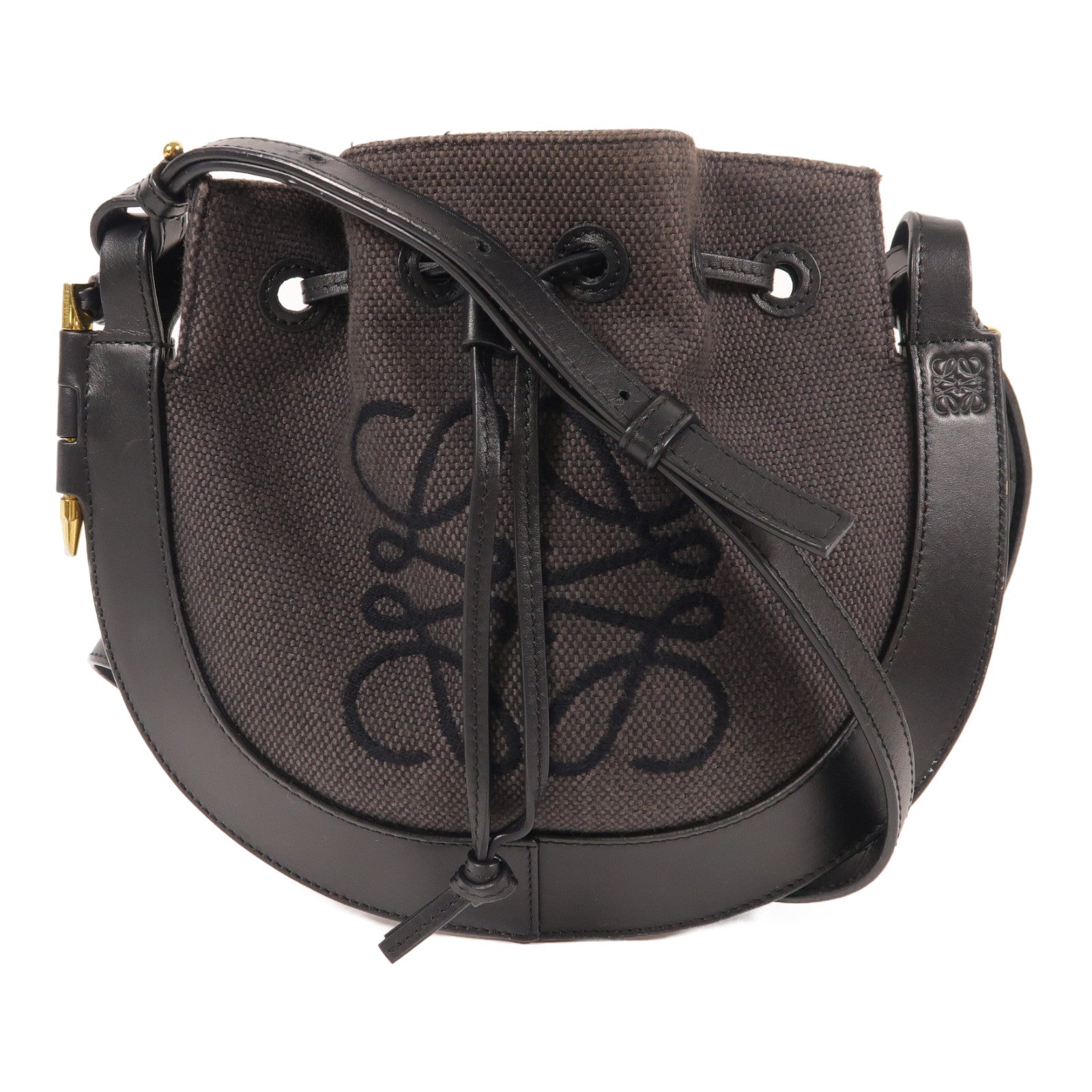 LOEWE 帆布Shoulder Bag金扣肩背袋