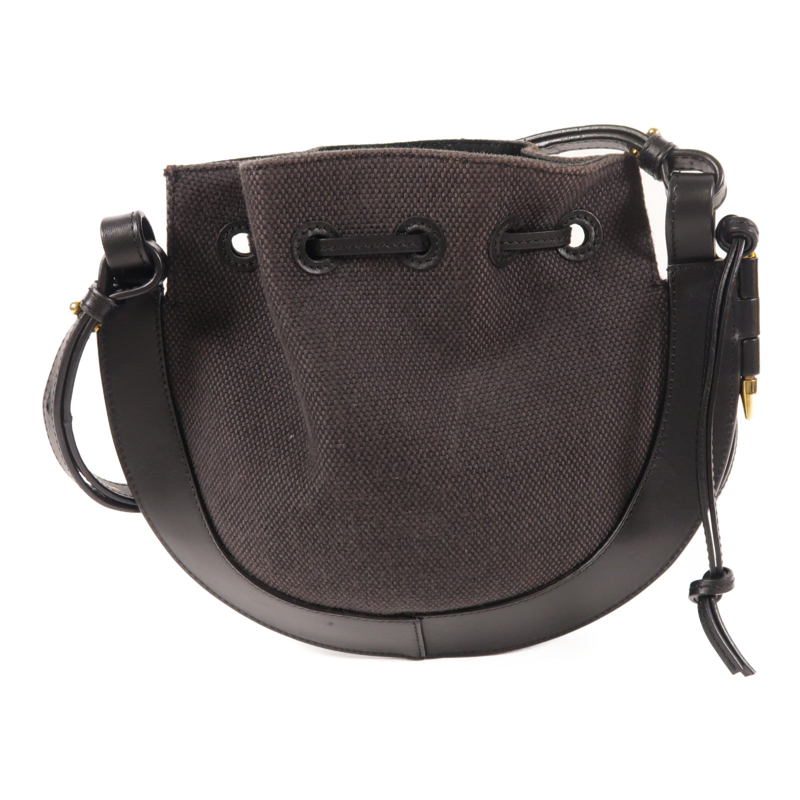 LOEWE 帆布Shoulder Bag金扣肩背袋