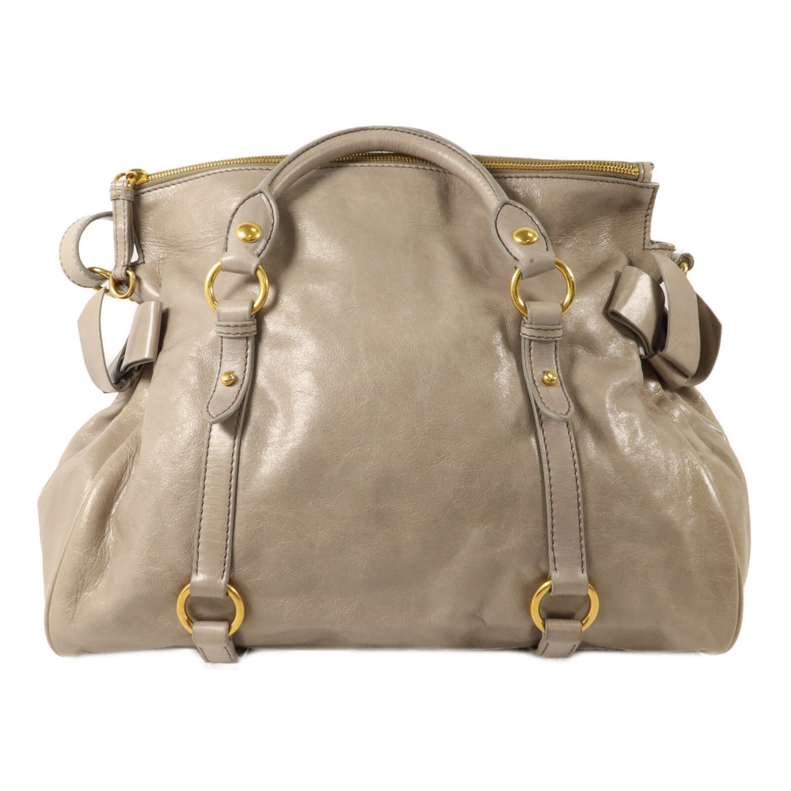 Miu Miu 牛皮皮革2 Way Shoulder手挽肩背兩用袋