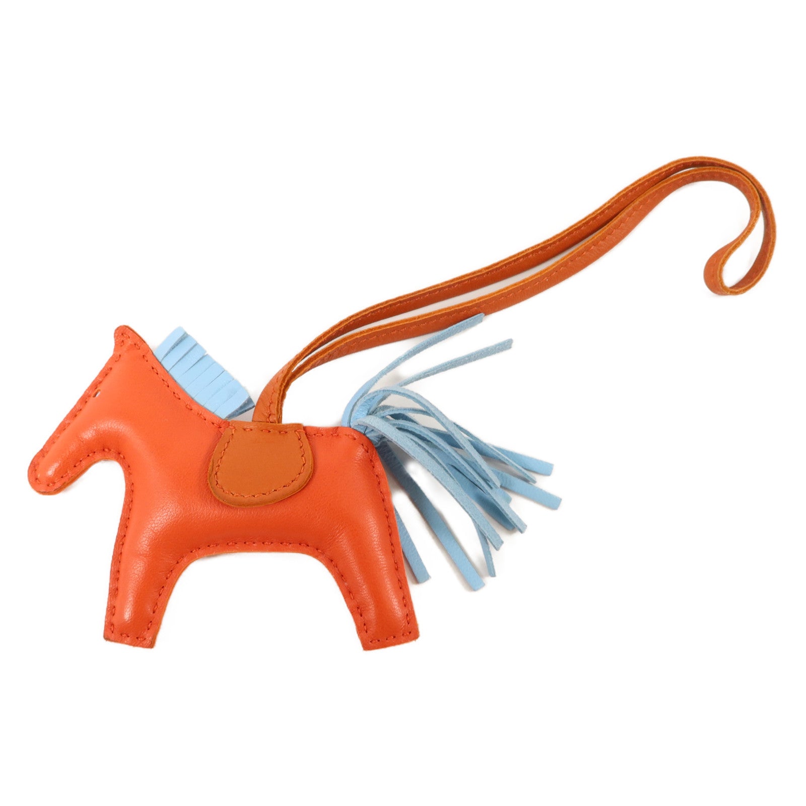 HERMES Milo皮革Rodeo PM掛飾Capucine/Celeste/Cornaline