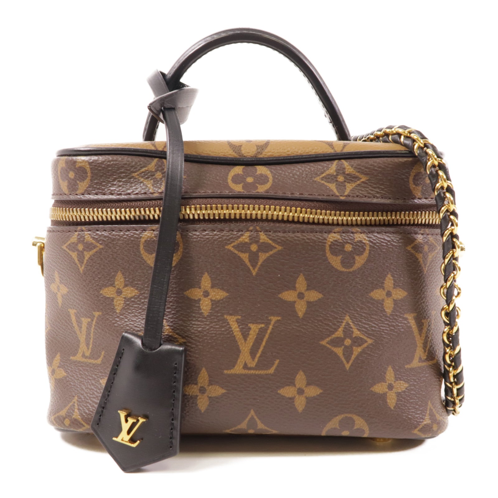 LOUIS VUITTON LV GHW Reverse Vanity PM 2 Way Shoulder Bag M45165 Monogram Brown