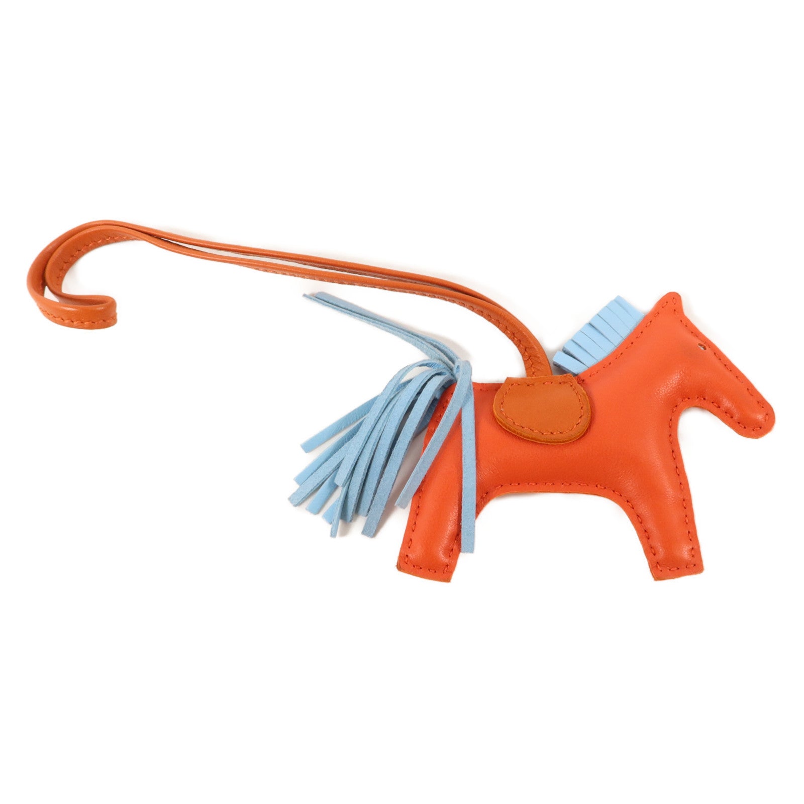 HERMES Milo皮革Rodeo PM掛飾Capucine/Celeste/Cornaline