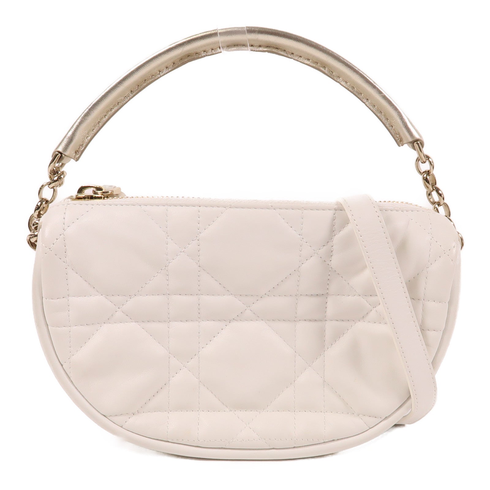 Dior 羊皮皮革2 Way Shoulder金扣手挽肩背兩用袋