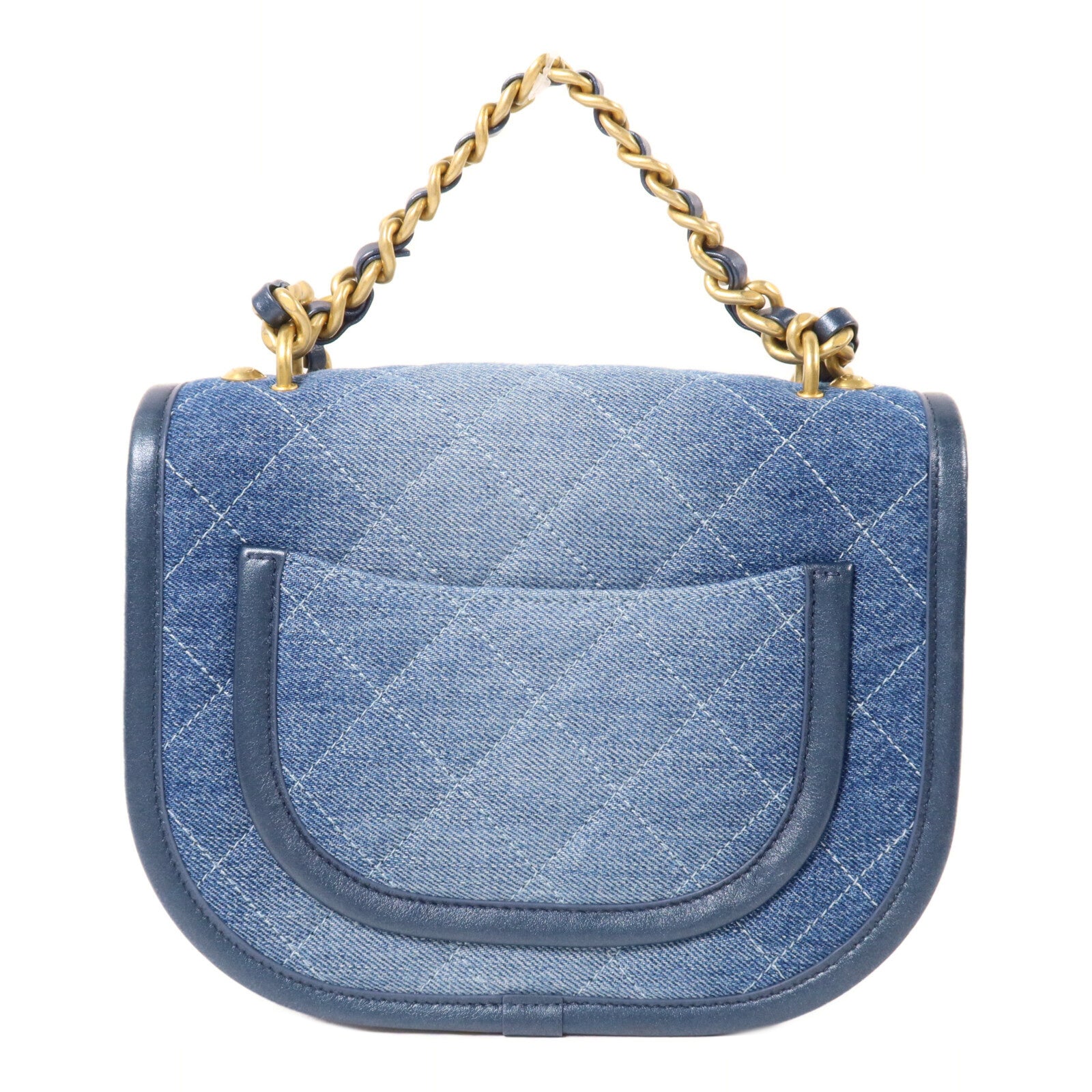 CHANEL 牛仔布Small Demin Messenger鏈帶手挽肩背兩用袋