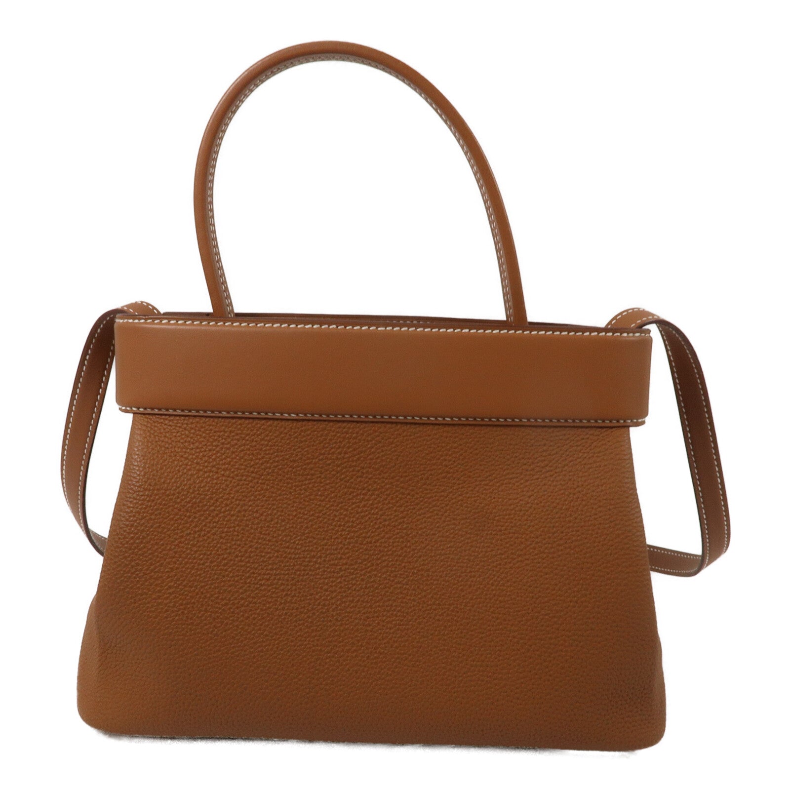 HERMES Swift/Togo皮革Sac Medor手挽肩背兩用袋Gold