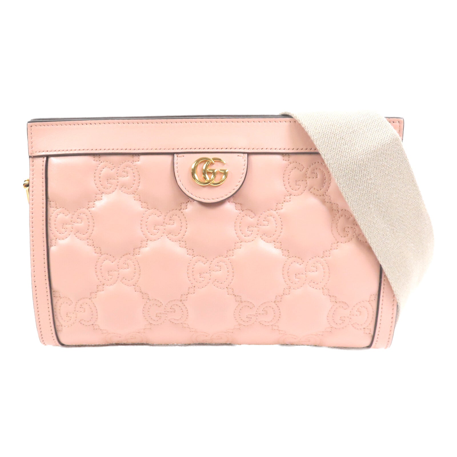 GUCCI 【激減優惠】羊皮皮革GG Matelasse金扣鏈帶肩背袋