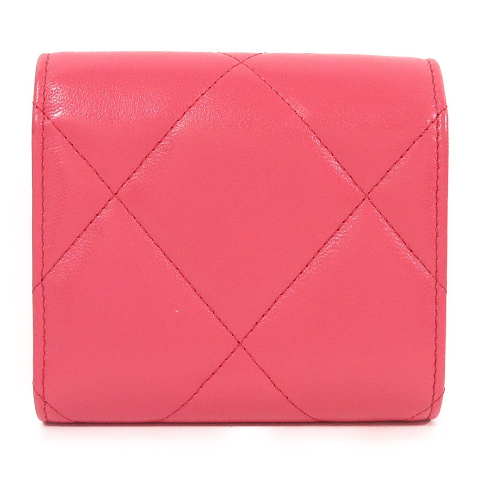 CHANEL 羊皮皮革Chanel 19 Wallet金扣錢包