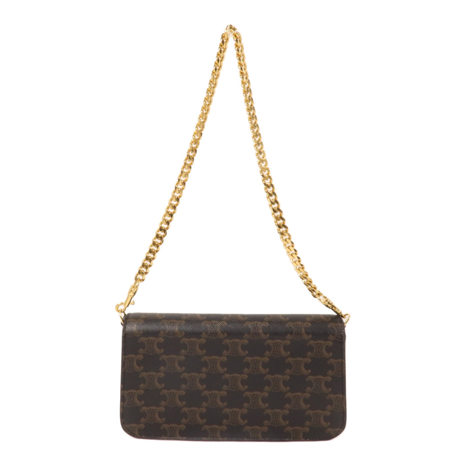 CELINE 塗層帆布Multi Pochette鏈帶手挽肩背兩用袋