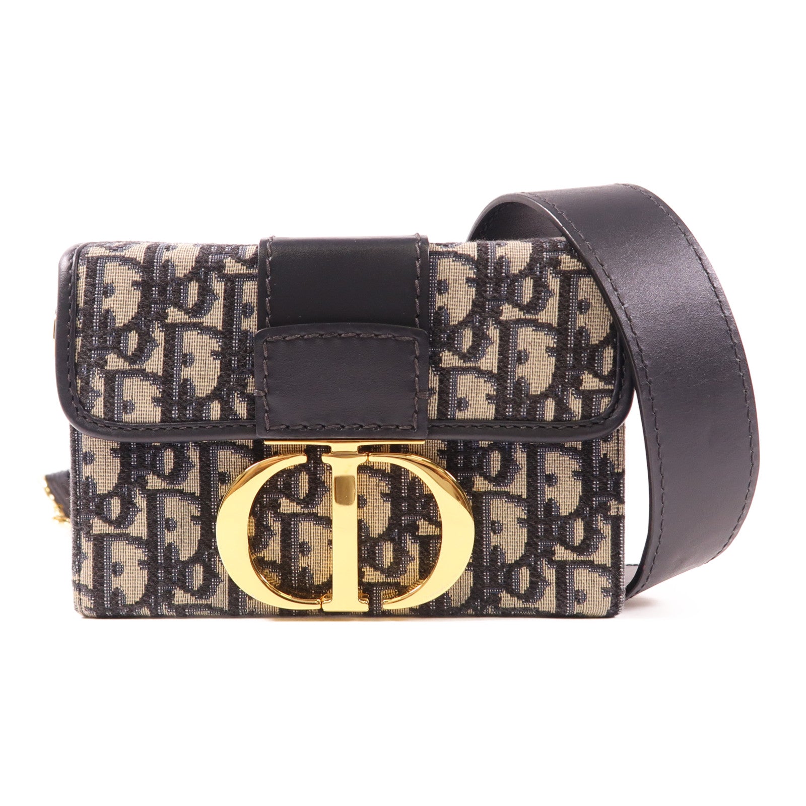 Dior 帆布Montaigne 30金扣肩背袋