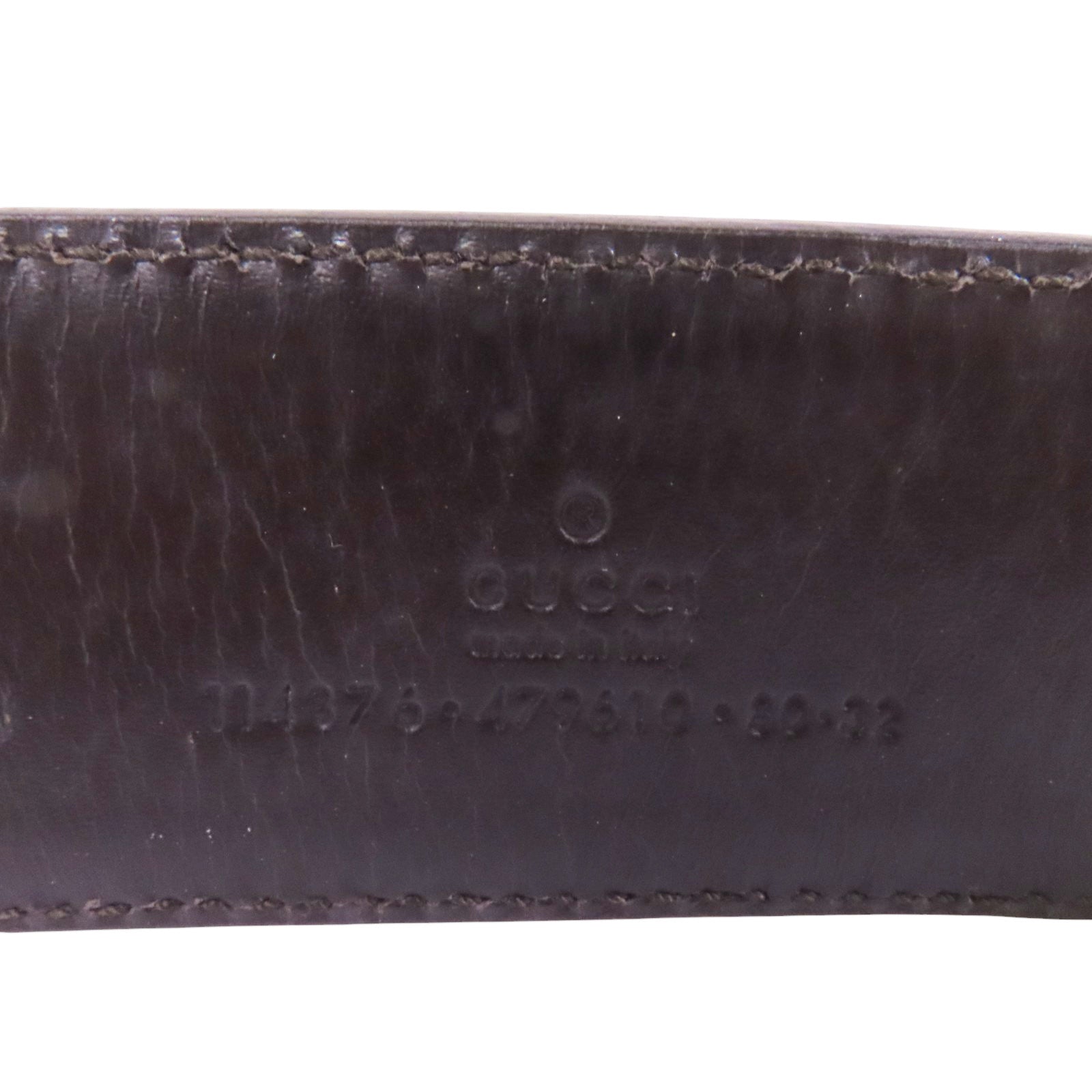 GUCCI GG帆布/牛皮皮革Gucci Belt金扣皮帶