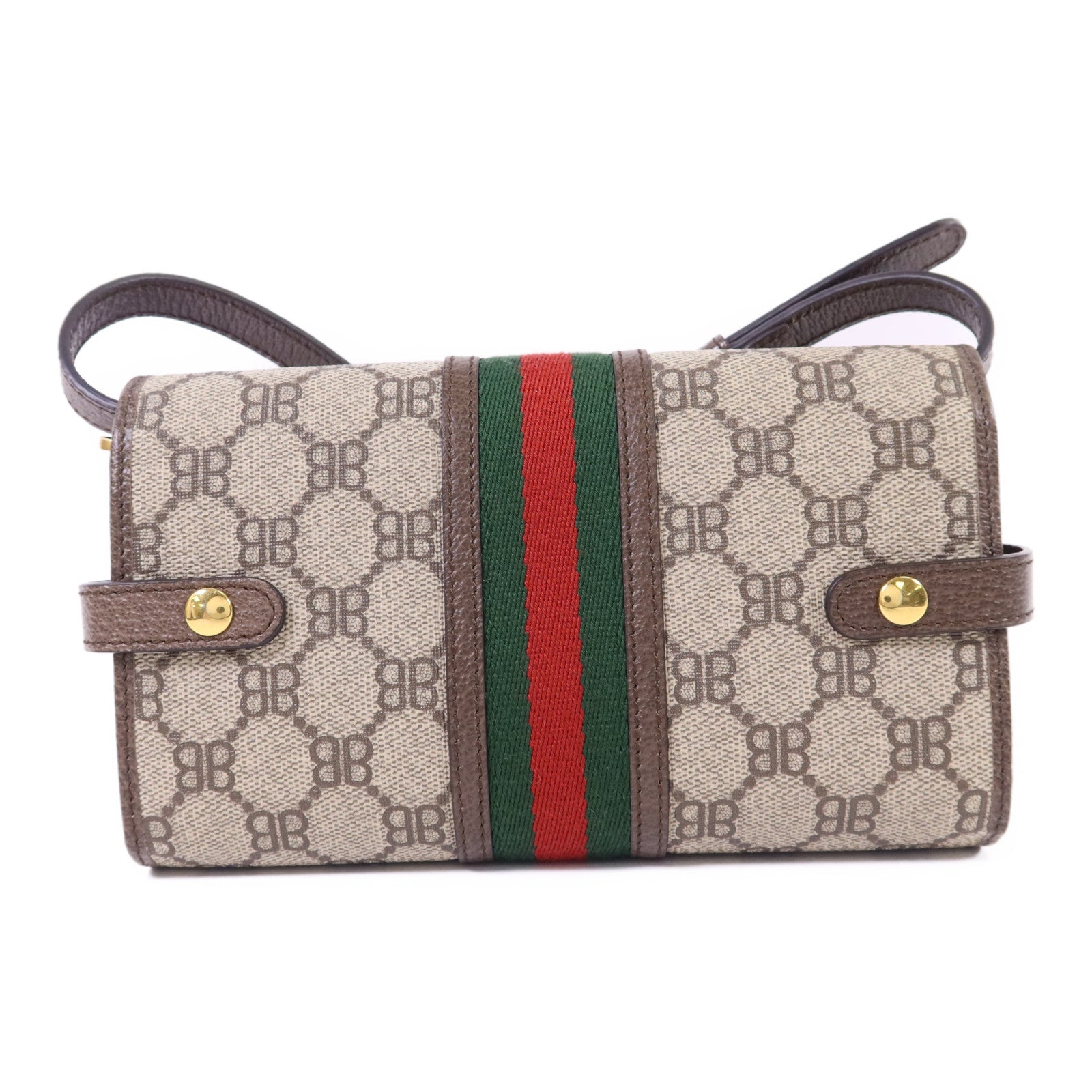 GUCCI 【激減優惠】塗層帆布Gucci x Balenciaga The Hacker Mini Bag金扣肩背袋