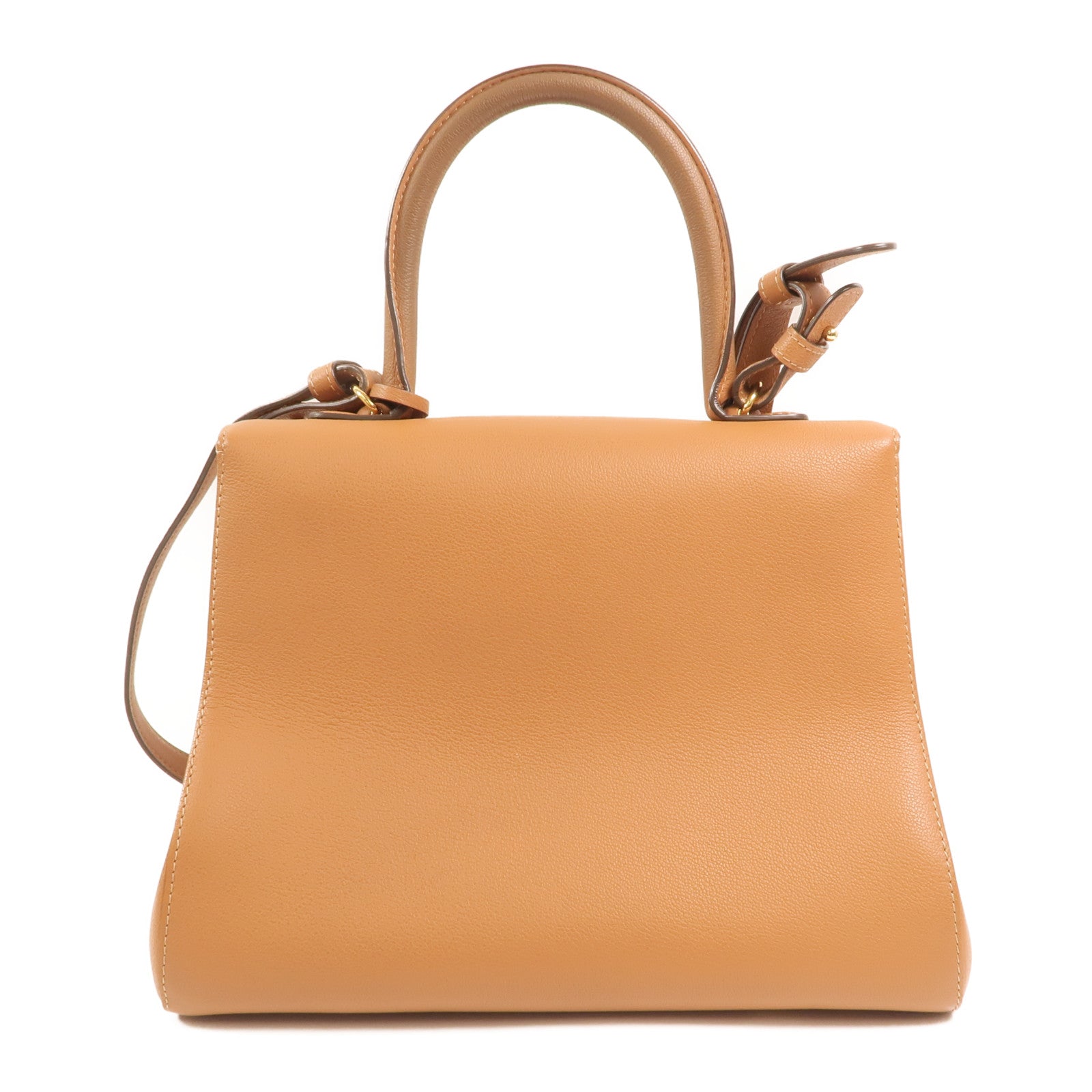Delvaux 【激減優惠】牛皮皮革Brillant MM金扣手挽肩背兩用袋