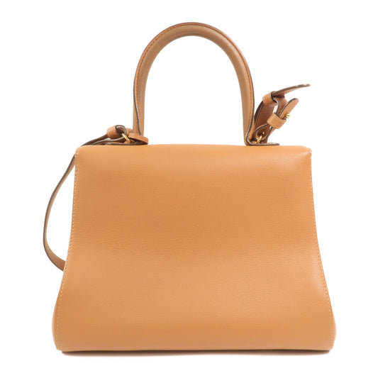 Delvaux 【激減優惠】牛皮皮革Brillant MM金扣手挽肩背兩用袋