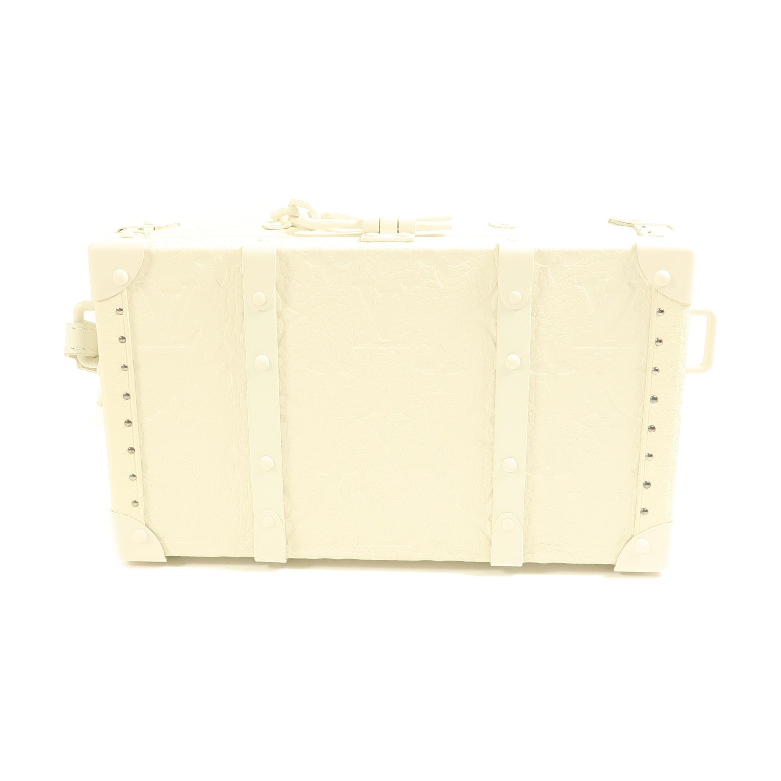 LOUIS VUITTON LV Trunk 2Way Shoulder Hand Bag Monogram M20153 White