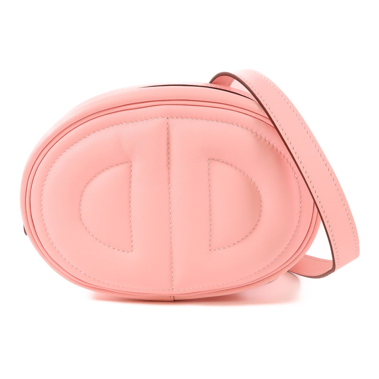 HERMES Swift皮革In The Loop Belt Bag銀扣腰包3Q Rose Sakura