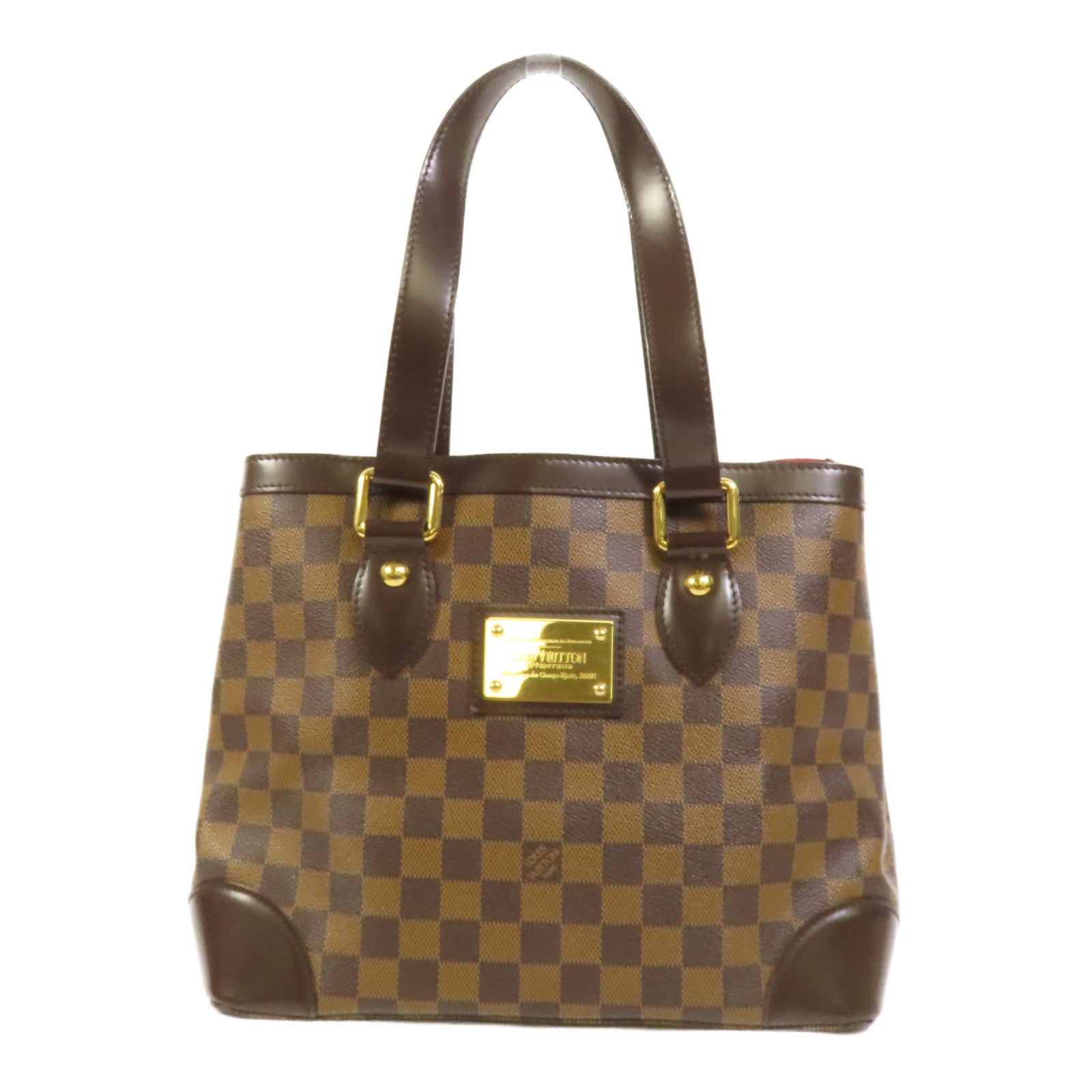 LOUIS VUITTON Damier Hampstead PM金扣手挽袋