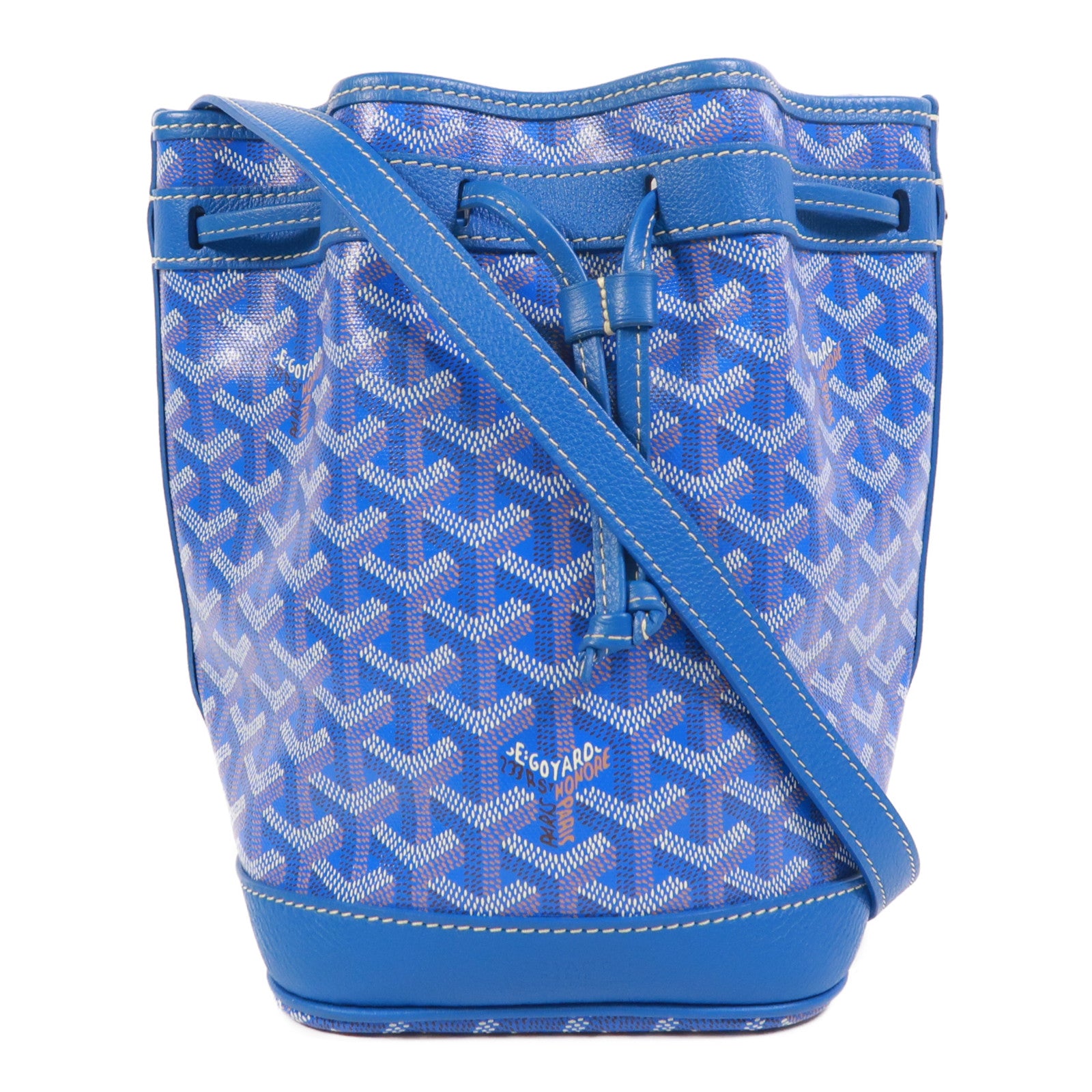 GOYARD 塗層帆布Petit Flot Bucket銀扣肩背袋