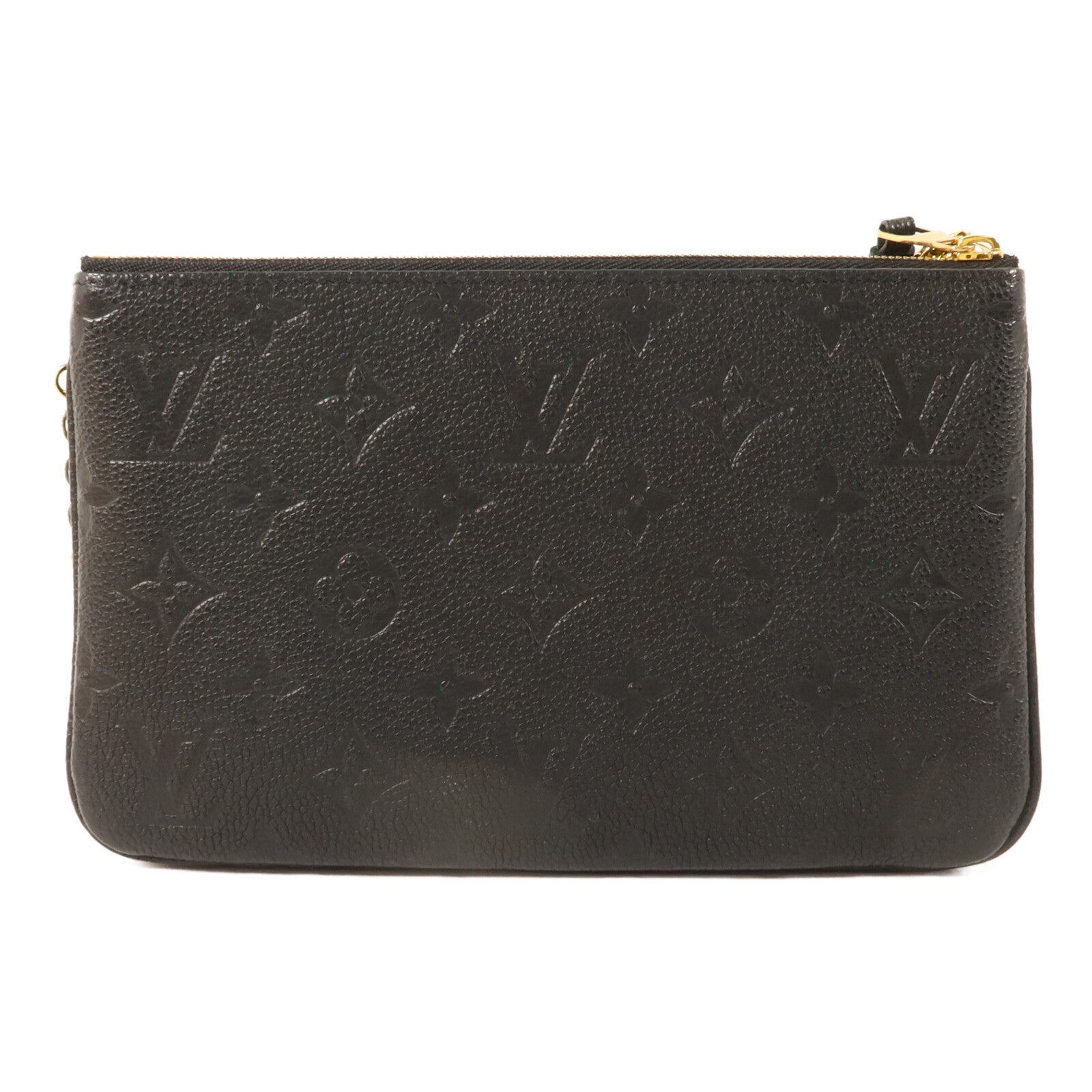 LOUIS VUITTON Monogram Empreinte Double Zip Pochette鏈帶肩背袋