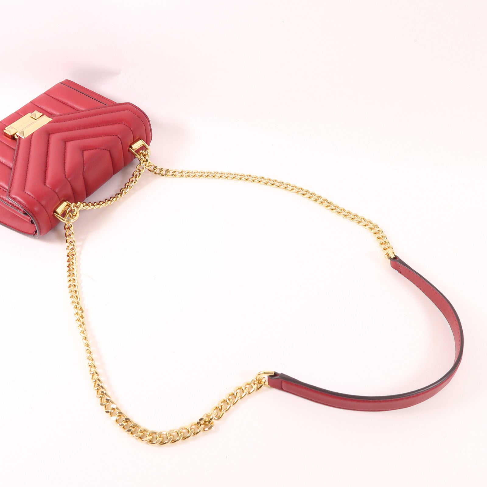 Michael Kors 羊皮皮革Shoulder Bag金扣鏈帶肩背袋